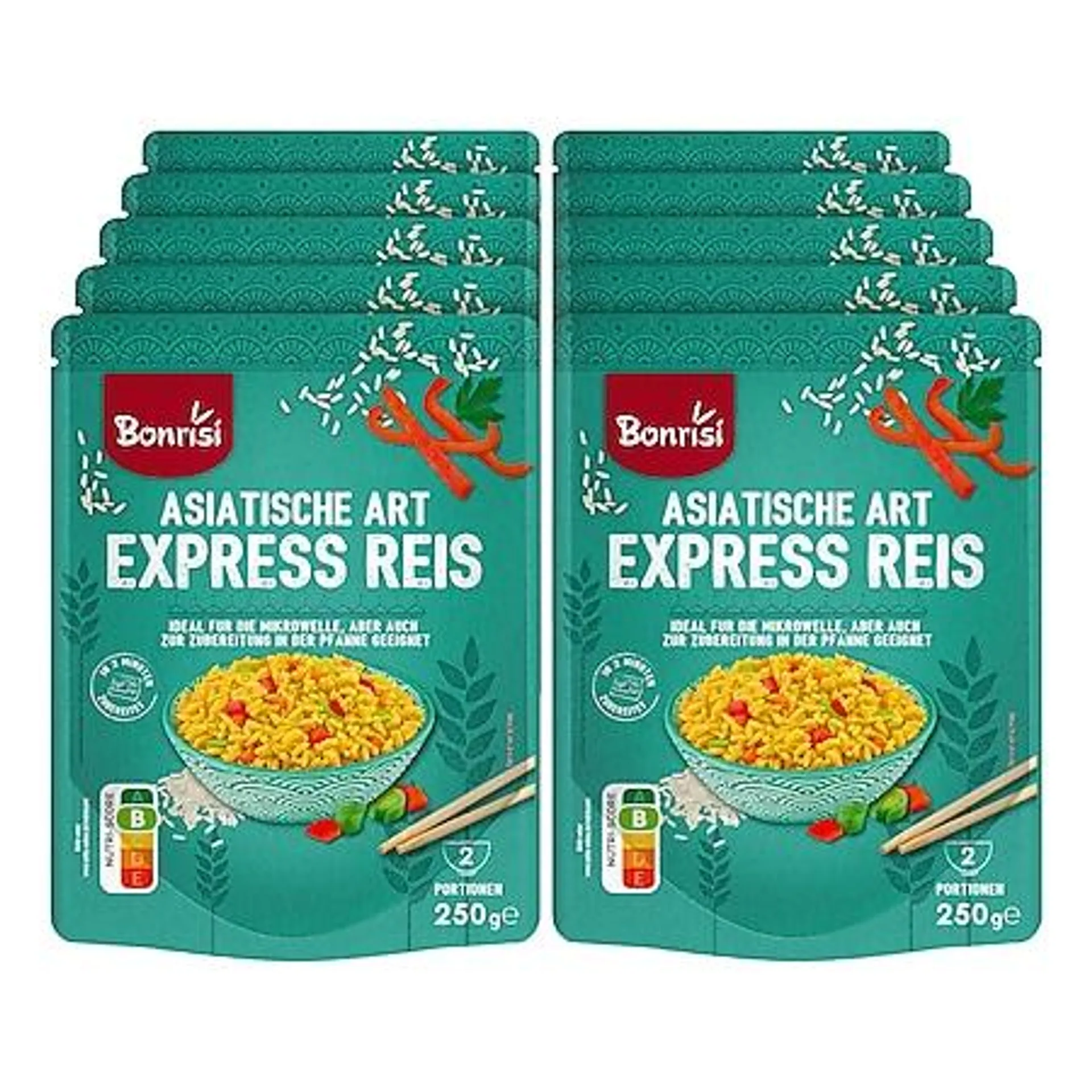 Bonrisi Expressreis Asia 250 g, 10er Pack