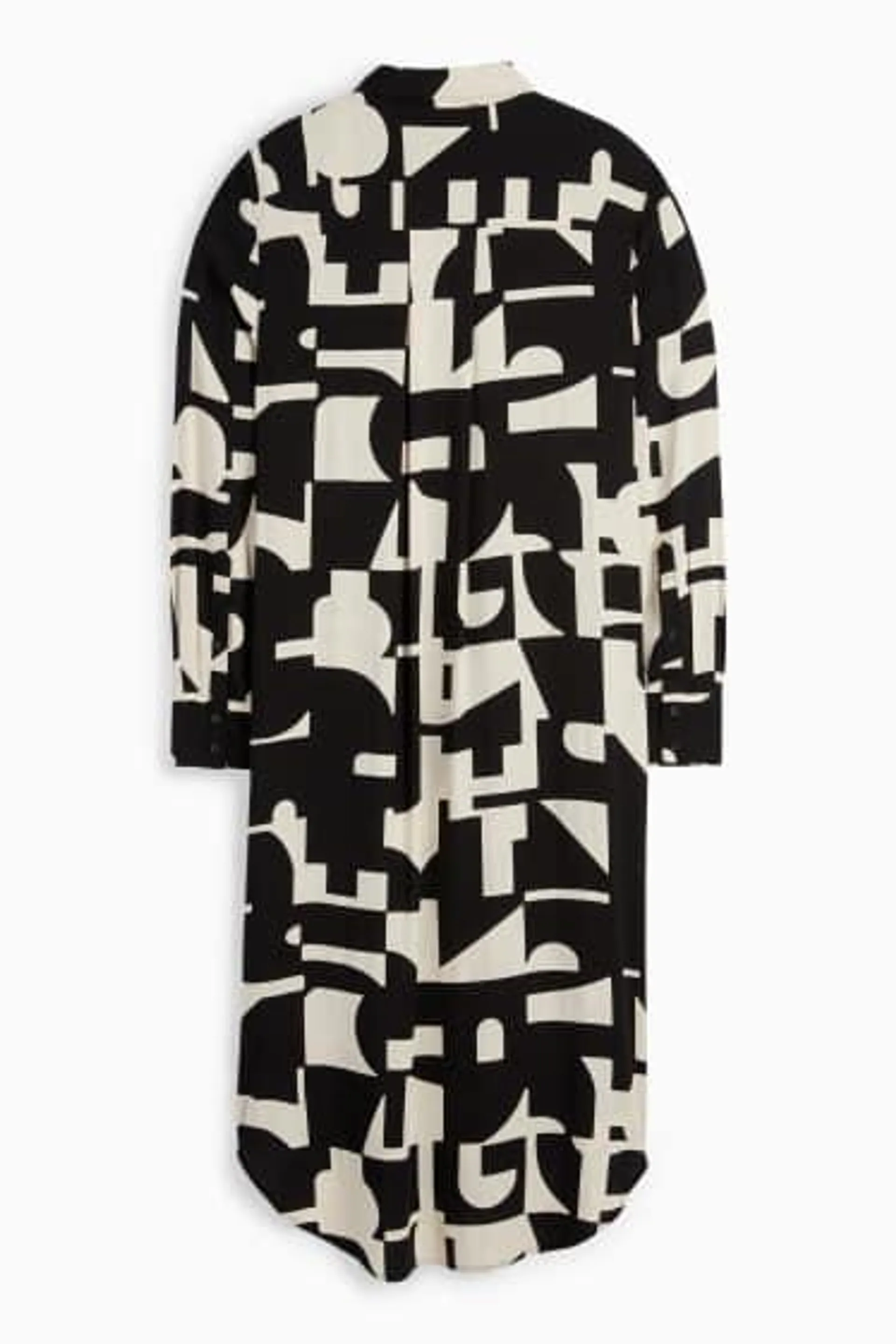 Viscose shirt dress - patterned