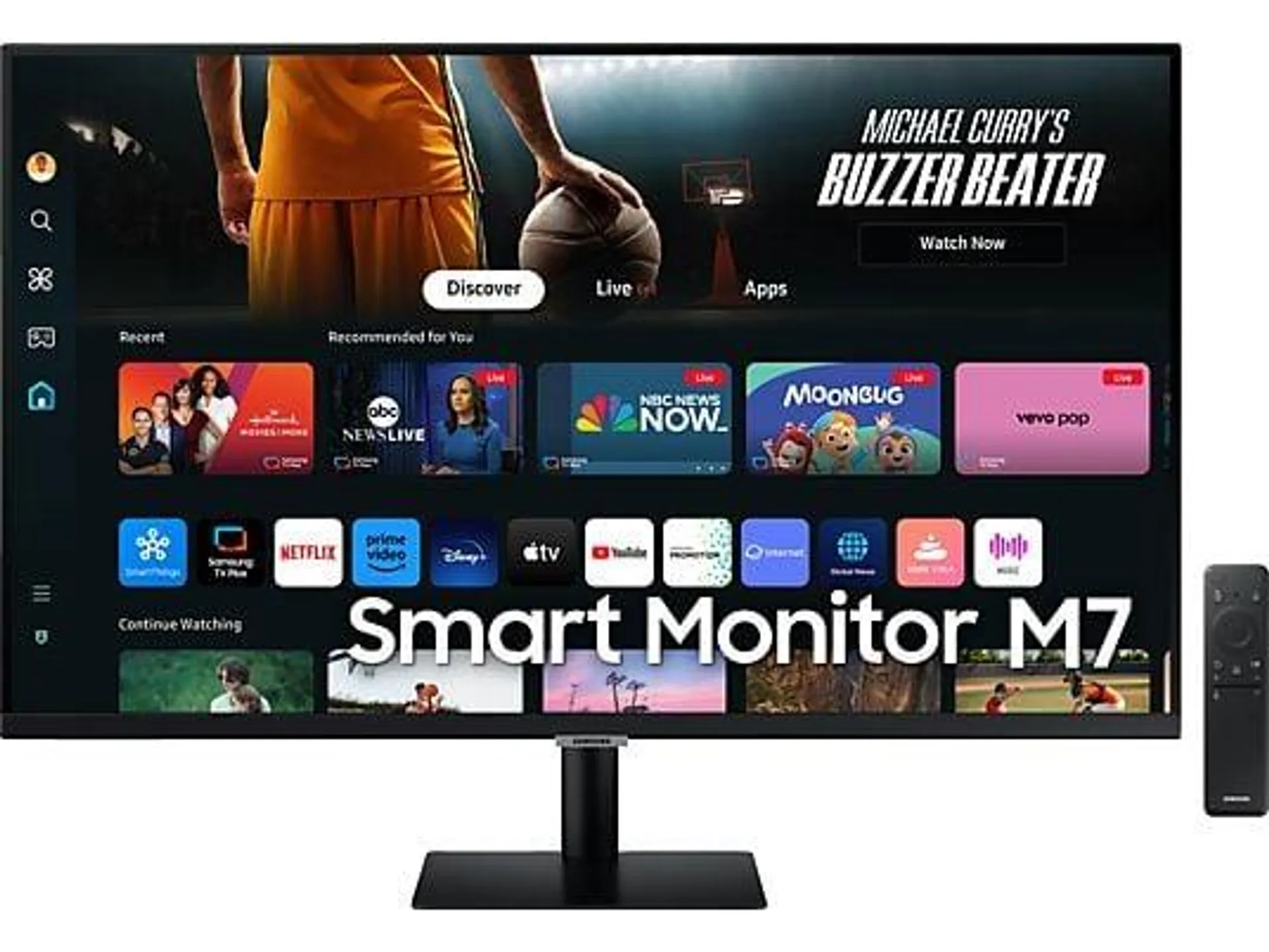 SAMSUNG Monitor M70D 32 Zoll UHD 4K Smart Monitor (4 ms Reaktionszeit, 60 Hz (max.))