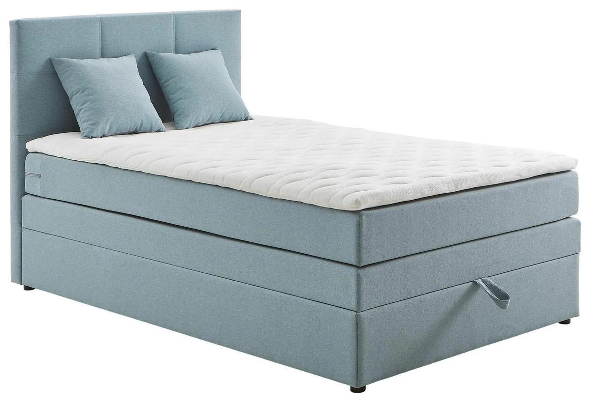 Welnova BOXSPRINGBETT 120/200 cm in Hellblau