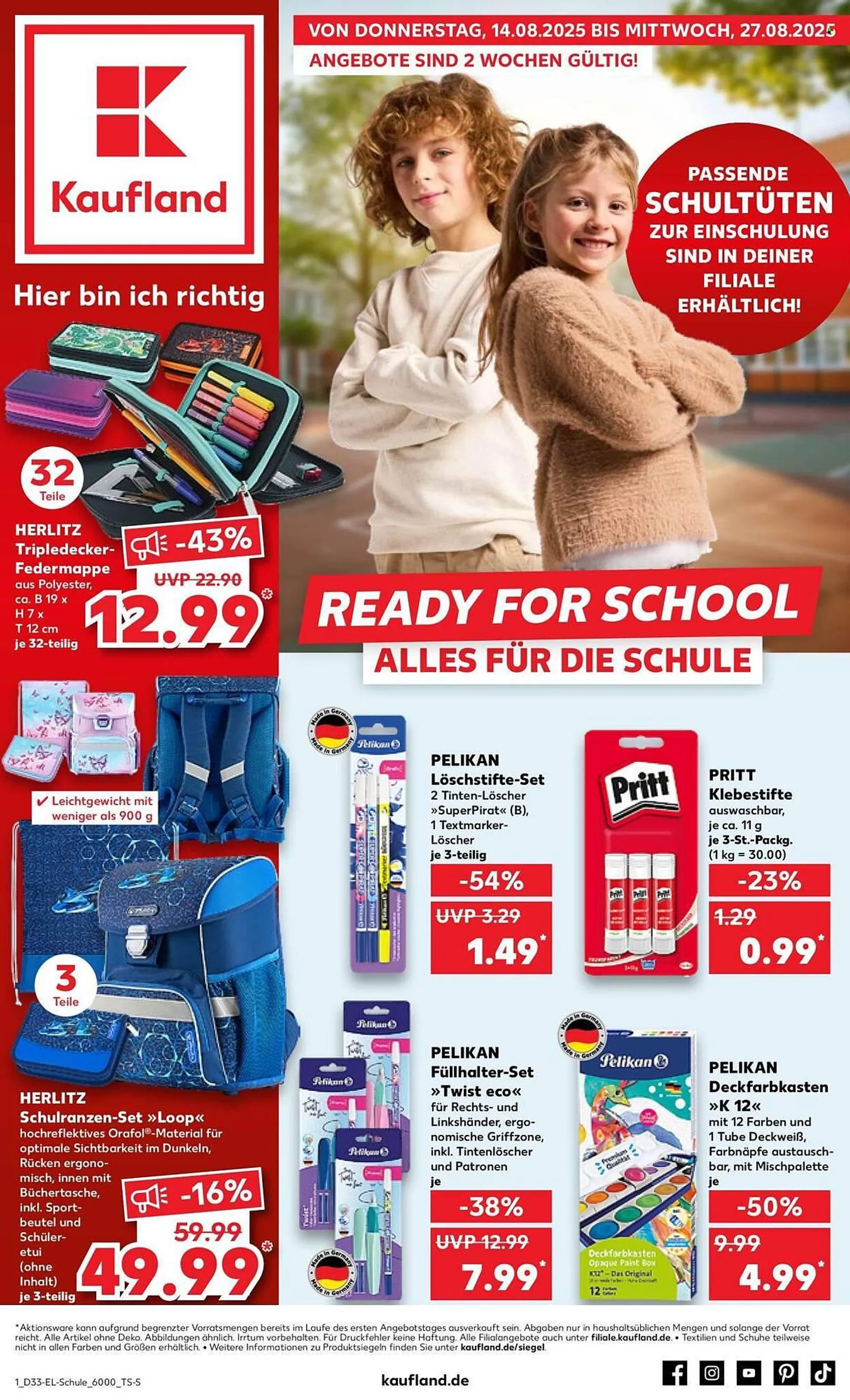 Kaufland Prospekt von 14. August bis 27. August 2025 - Prospekt seite 1