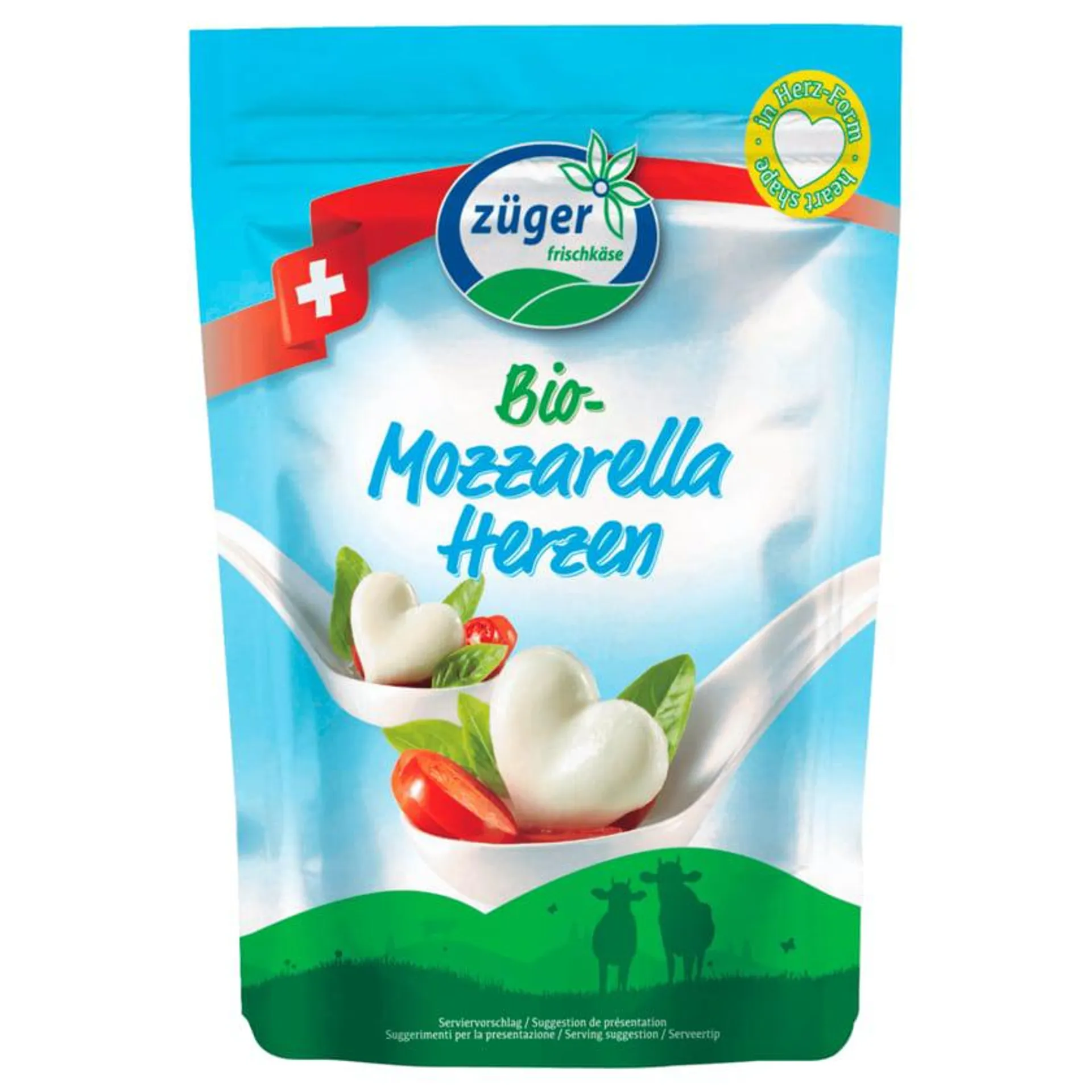 Züger Bio Mozzarella Herzen 130g