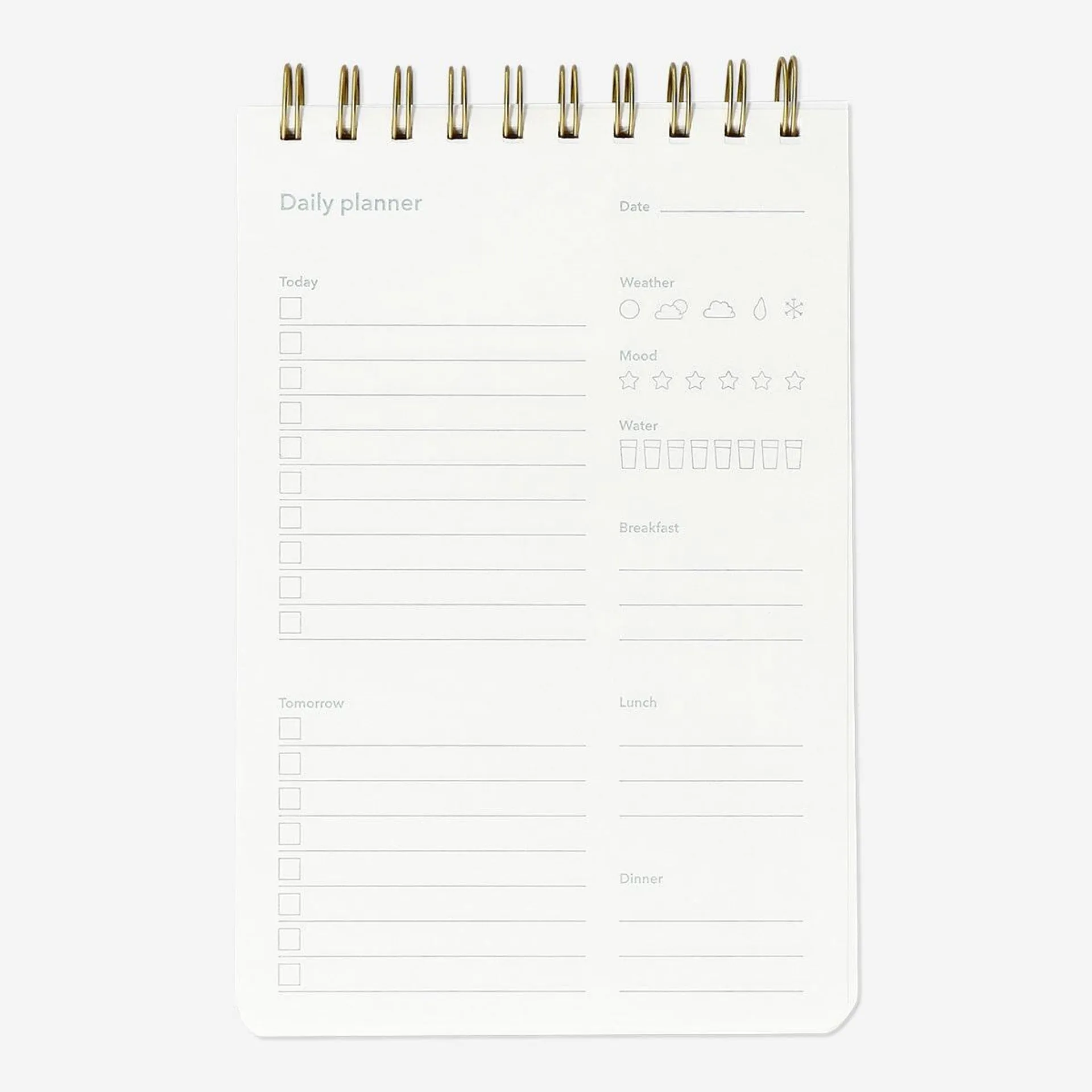 Daily planner pad - English