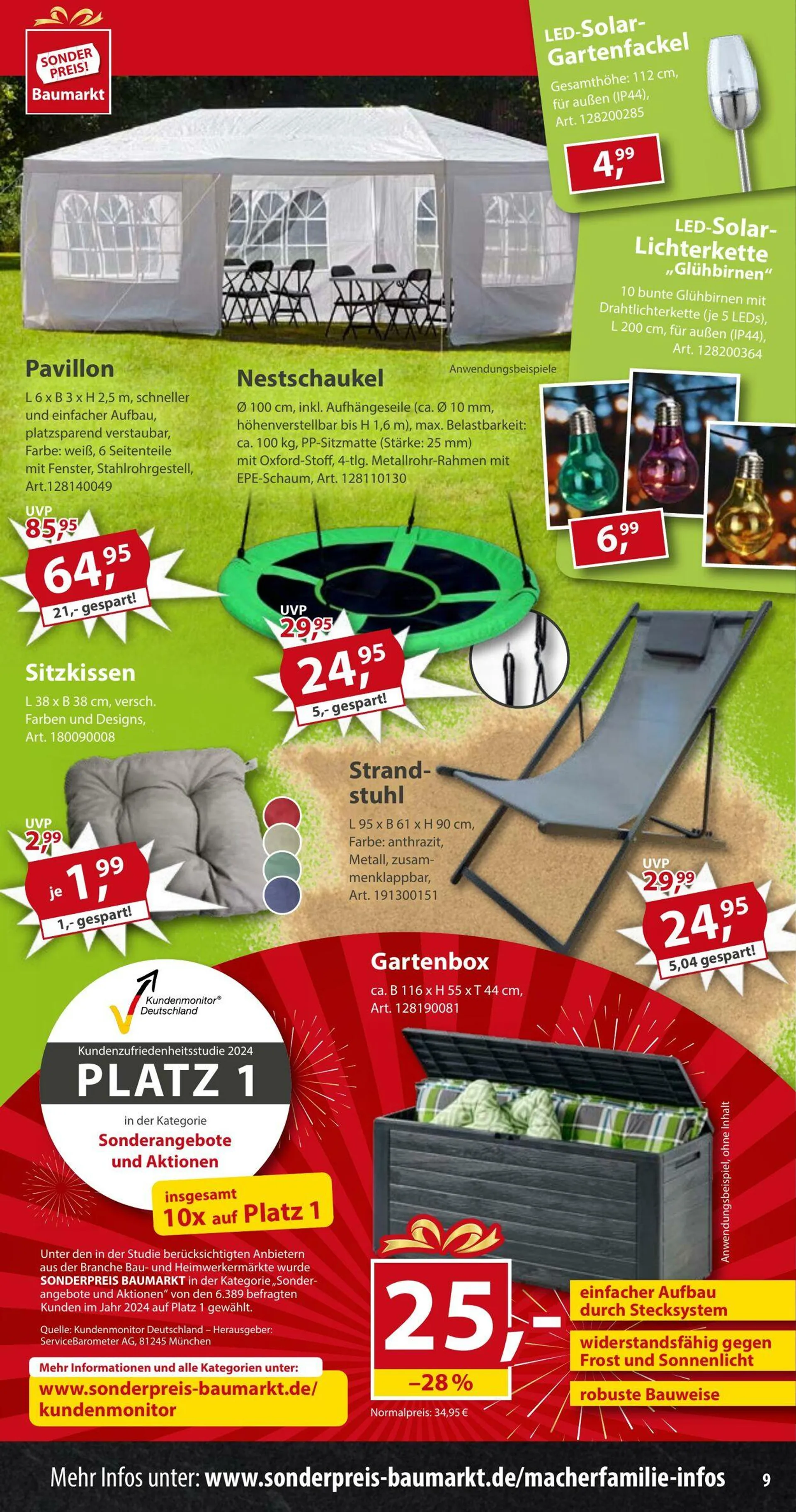 Sonderpreis Baumarkt Aktueller Prospekt von 17. Mai bis 31. Mai 2025 - Prospekt seite 9