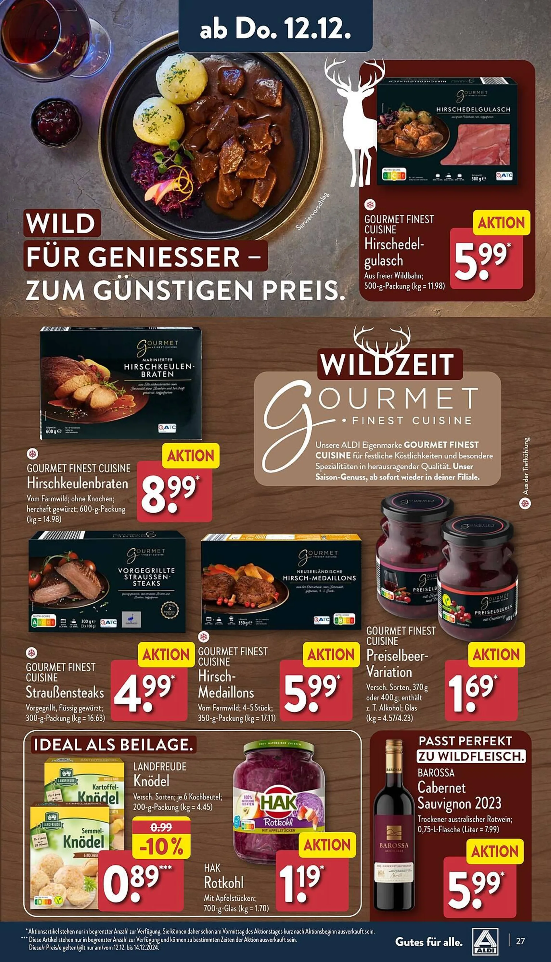 Aldi Nord Prospekt von 9. Dezember bis 14. Dezember 2024 - Prospekt seite 27