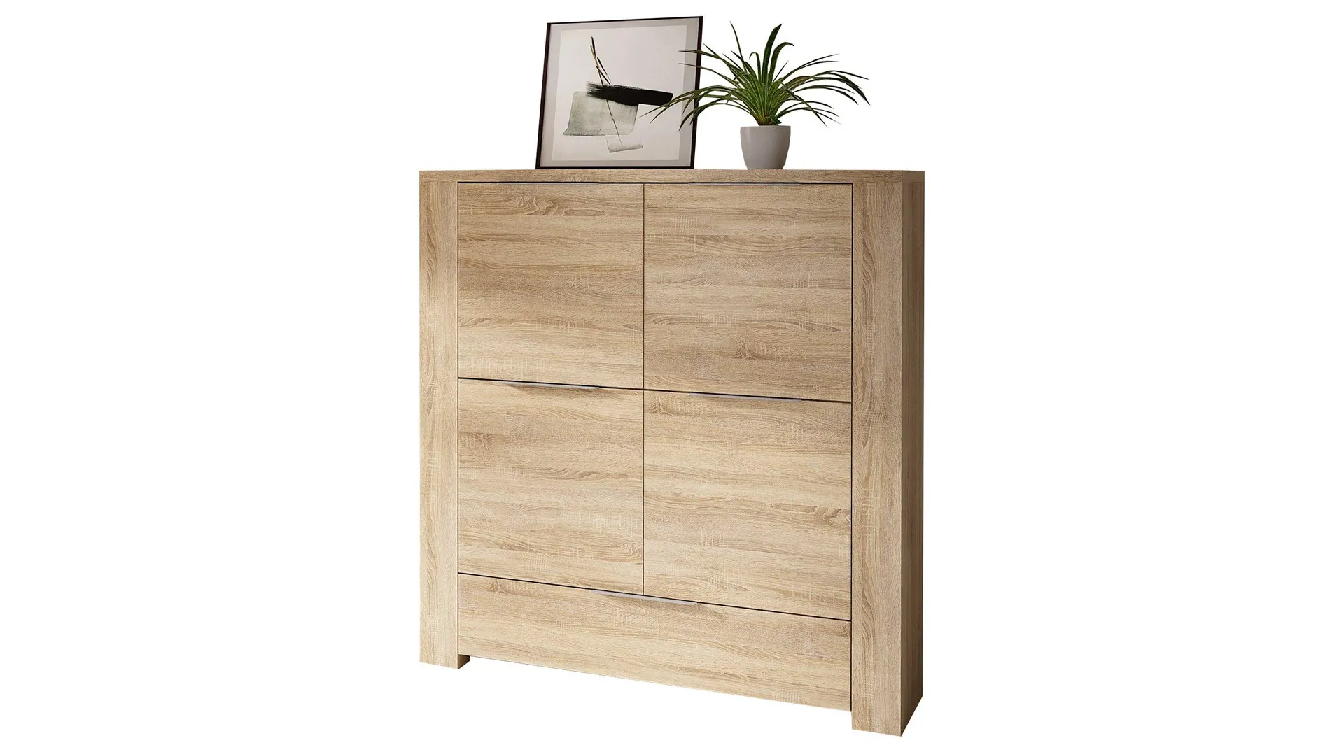 Highboard Sonoma Eiche - 4-türig - 134 cm - CALPE