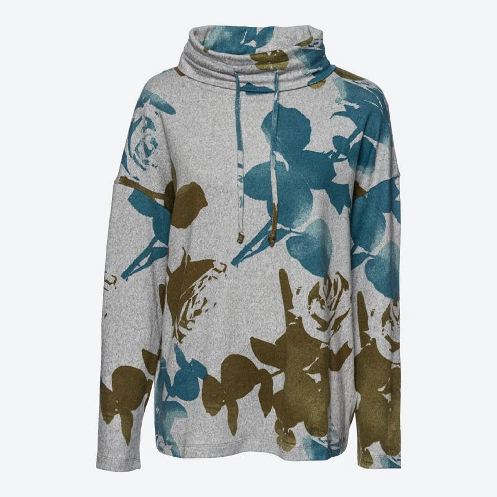 Damen-Pullover mit Wasserfallkragen