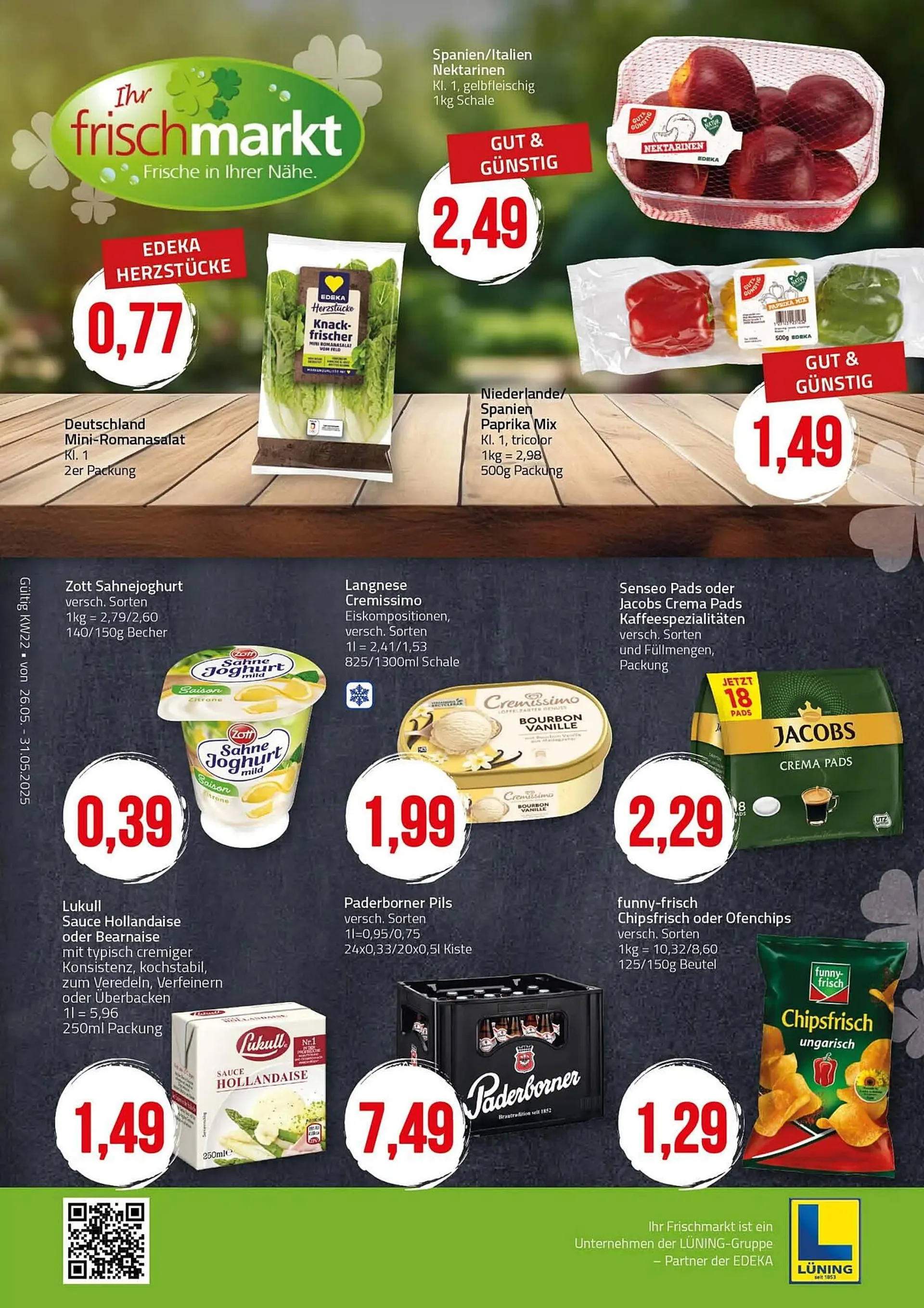 Ihr Frischmarkt Prospekt von 26. Mai bis 31. Mai 2025 - Prospekt seite 1