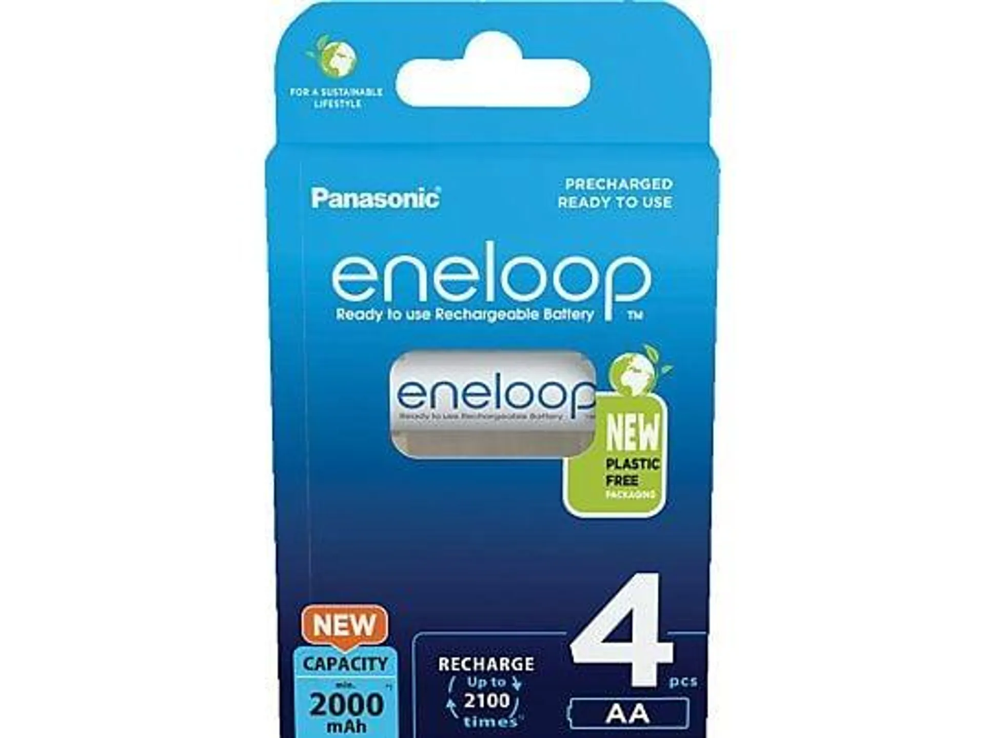 ENELOOP BK-3MCDE/4BE AA Mignon Batterie, Nickel-Metallhydrid, 2.000 mAh