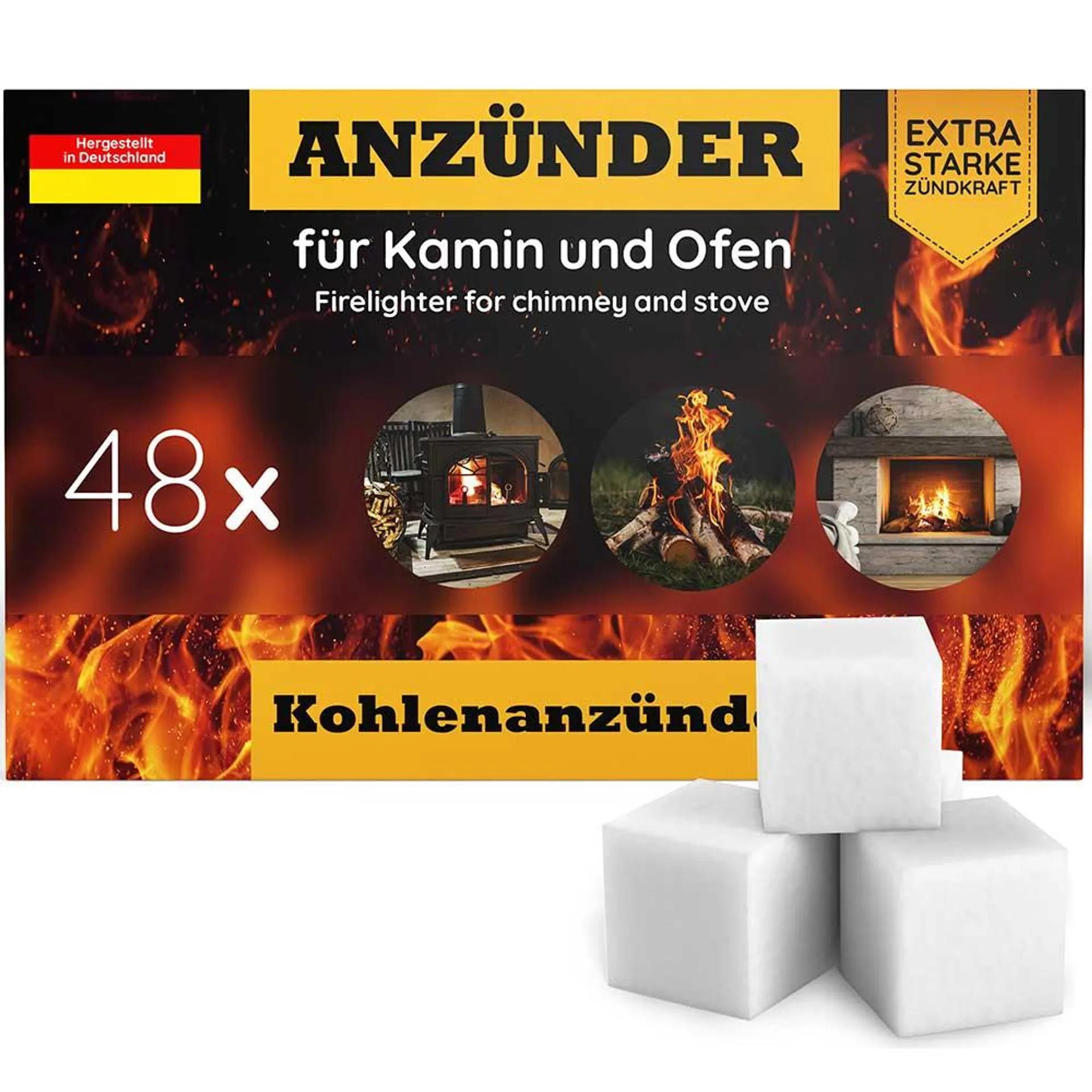 Kohleanzünder 48 Würfel