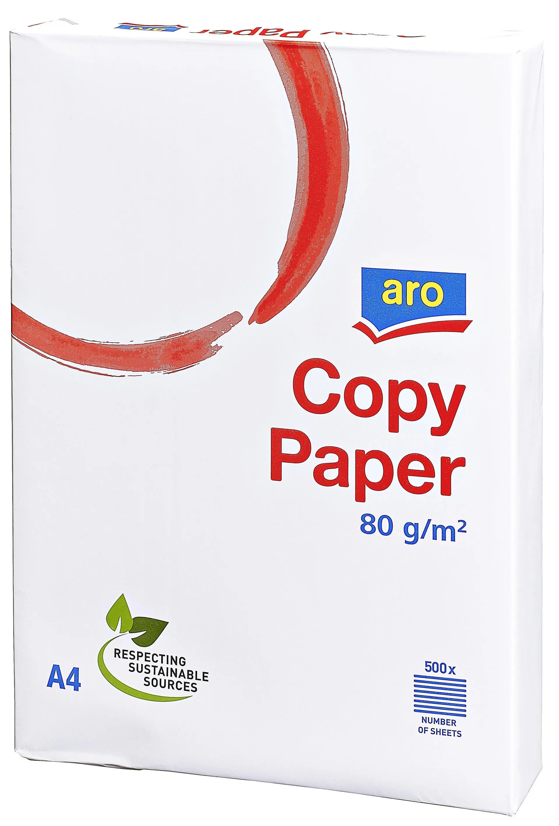 aro Kopierpapier A4, 80g/m², 5 x 500 Blatt