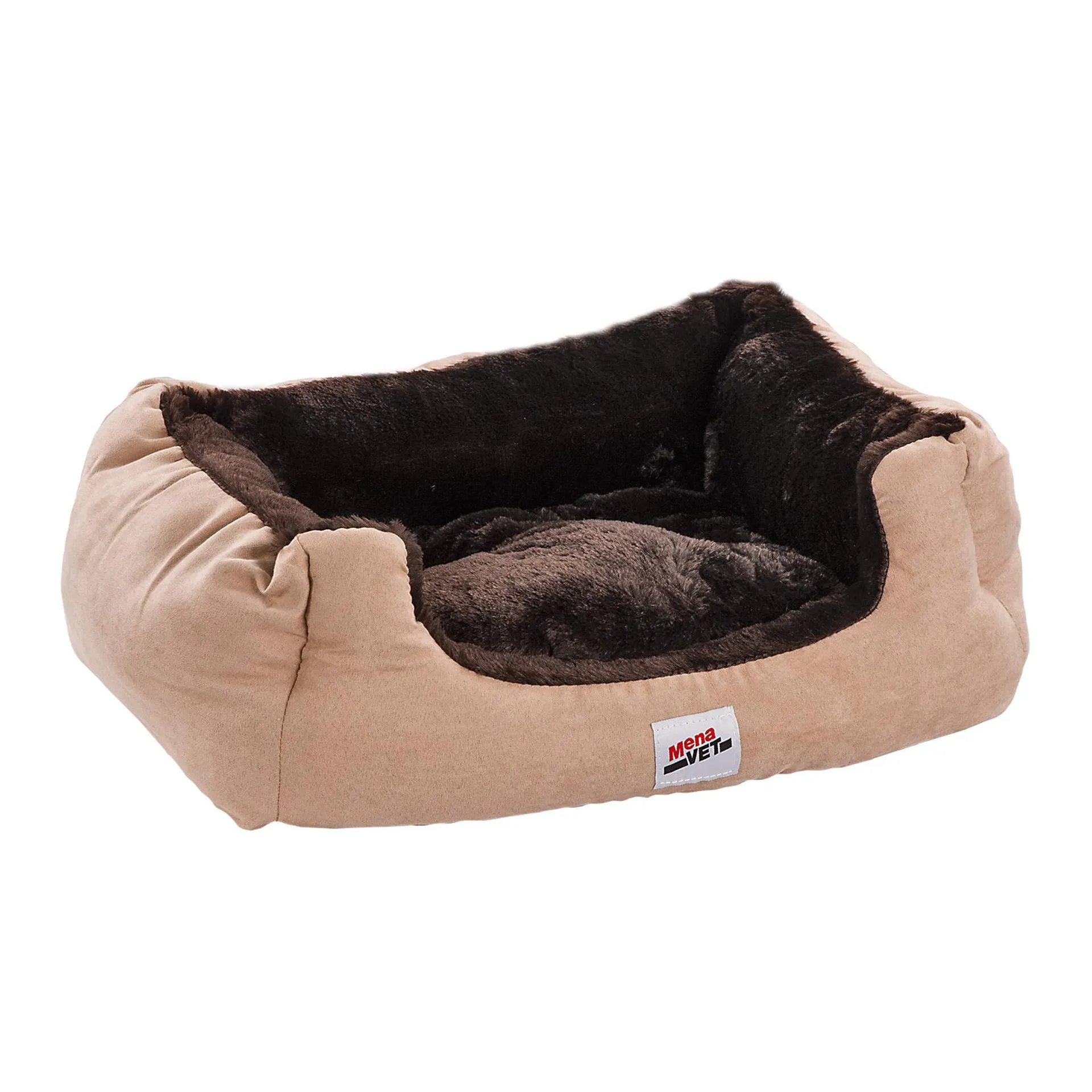 Katzenbett Hundebett / Haustier Kuschelbett BAILY 50 cm beige/braun Größe S