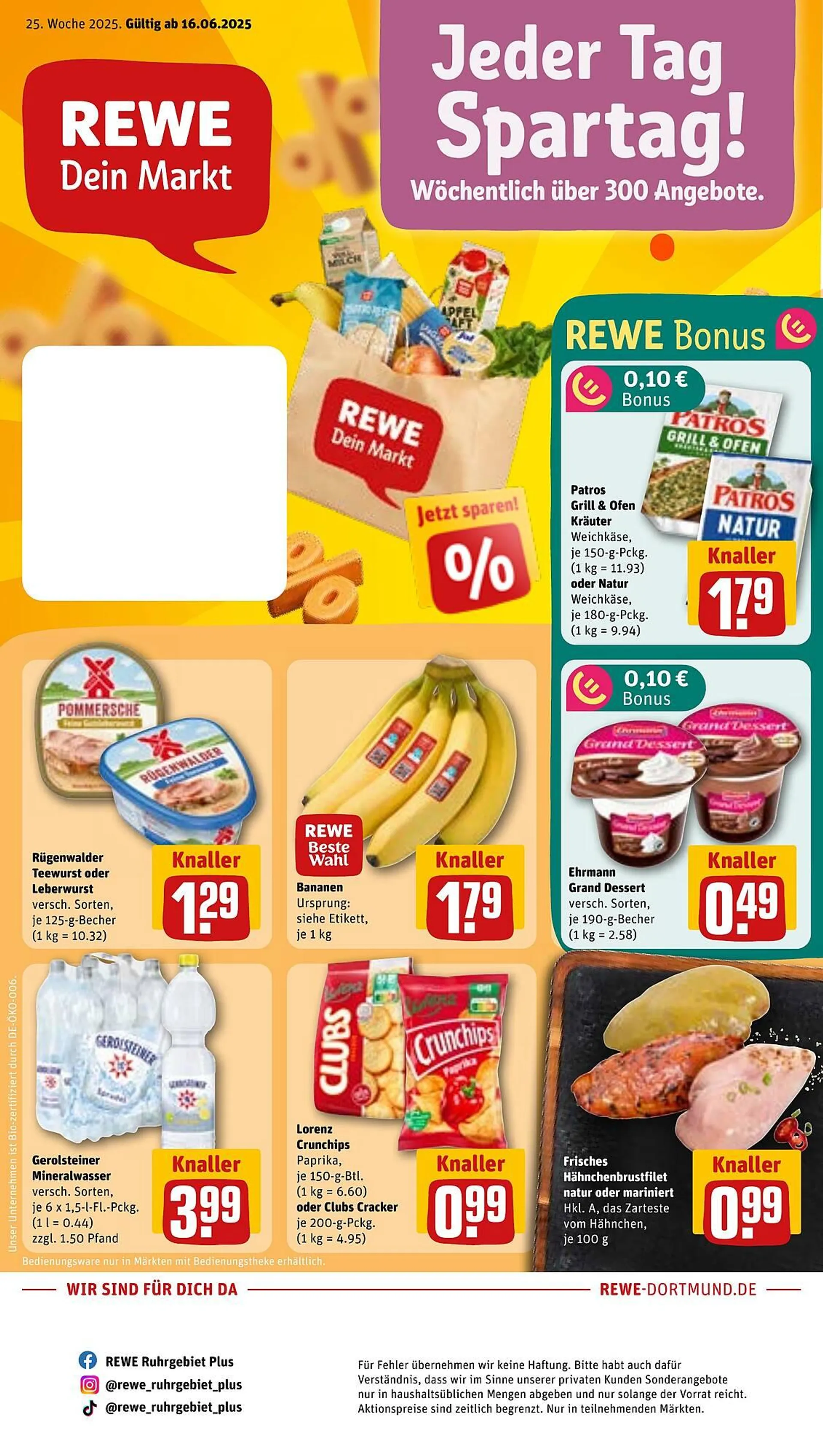 REWE Prospekt von 16. Juni bis 22. Juni 2025 - Prospekt seite 1