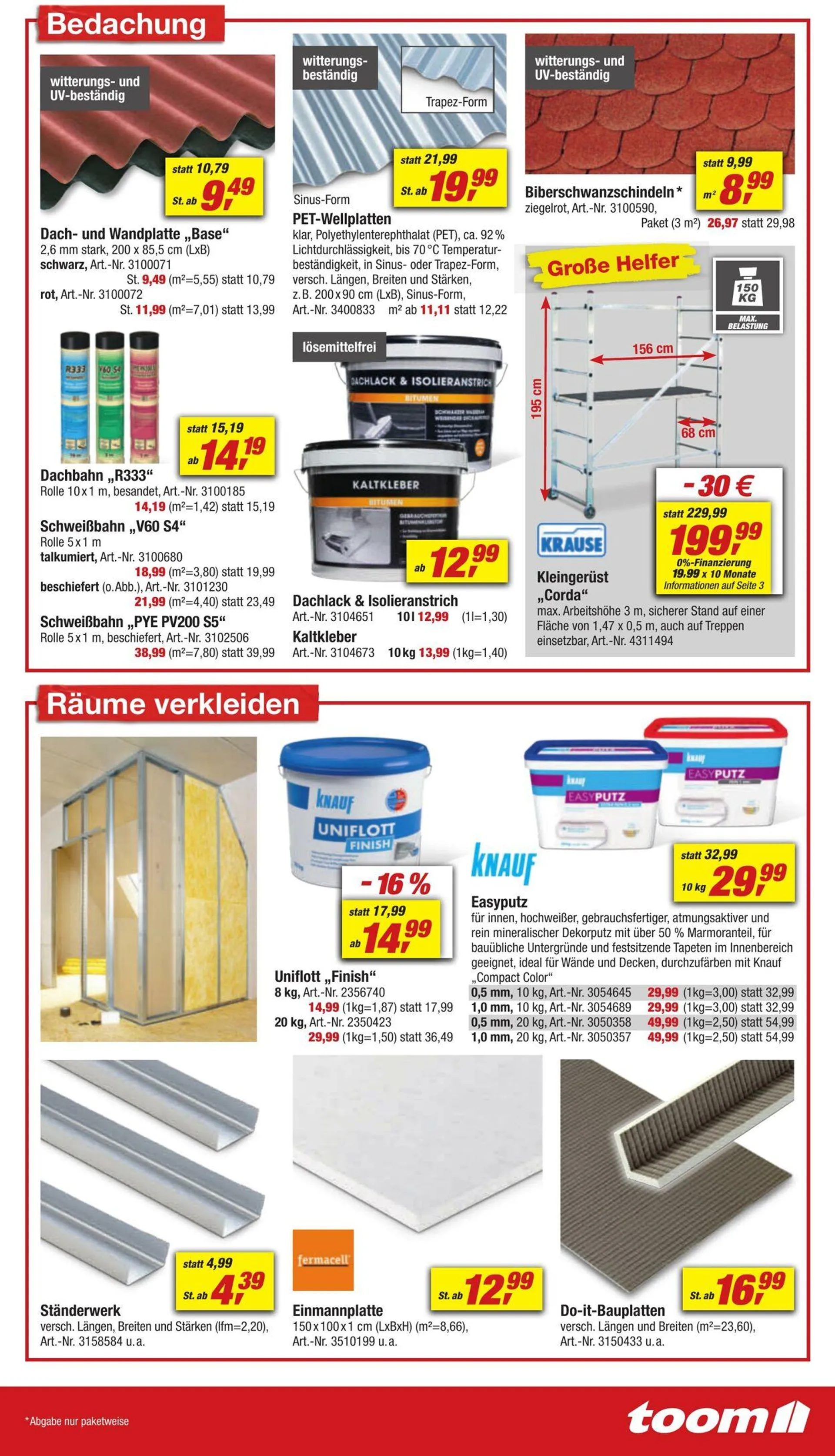 toom Baumarkt Aktueller Prospekt von 5. Oktober bis 10. Oktober 2024 - Prospekt seite 7