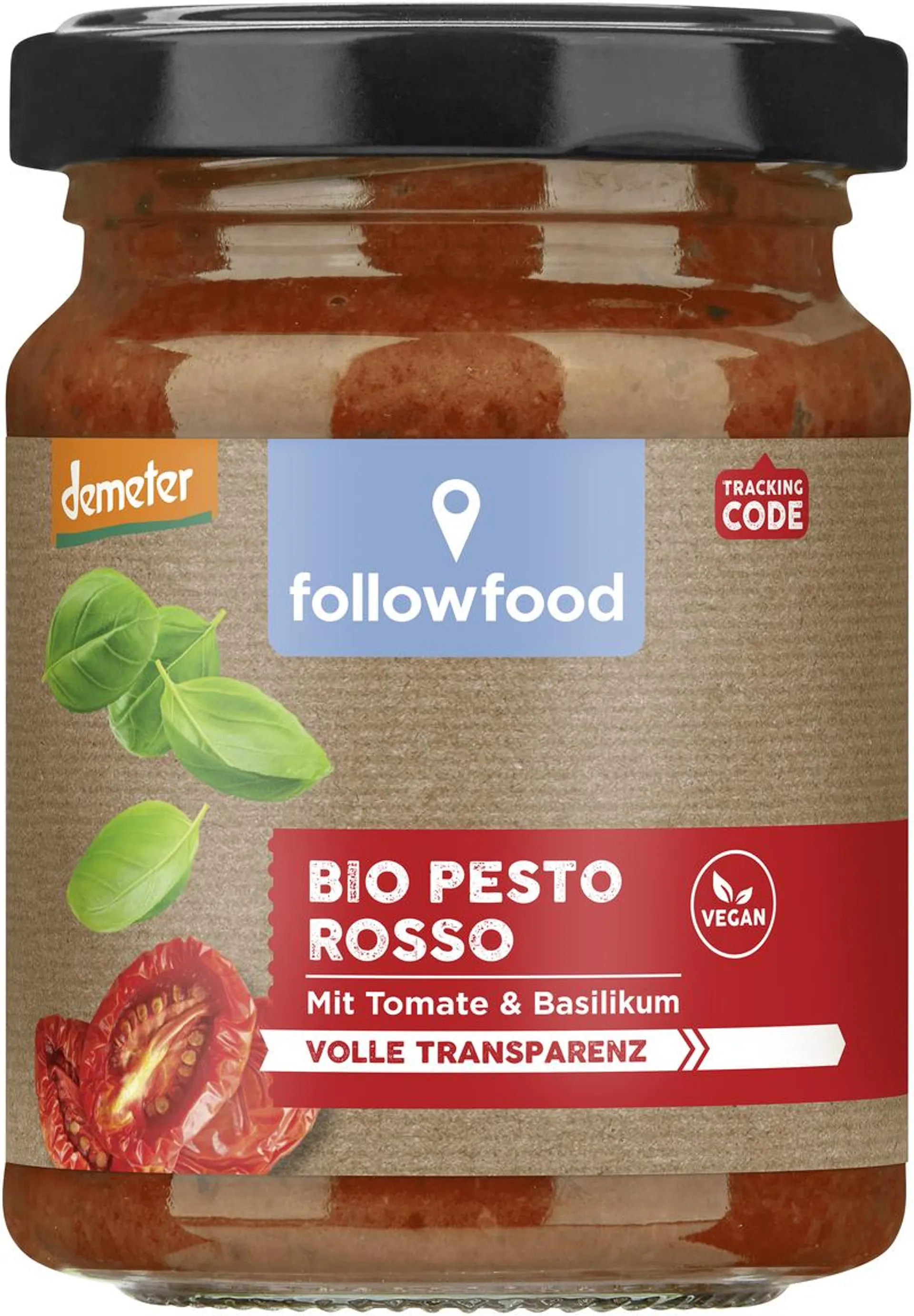 Follow Food Pesto mit sonnengetrockneten Tomaten 130 ml