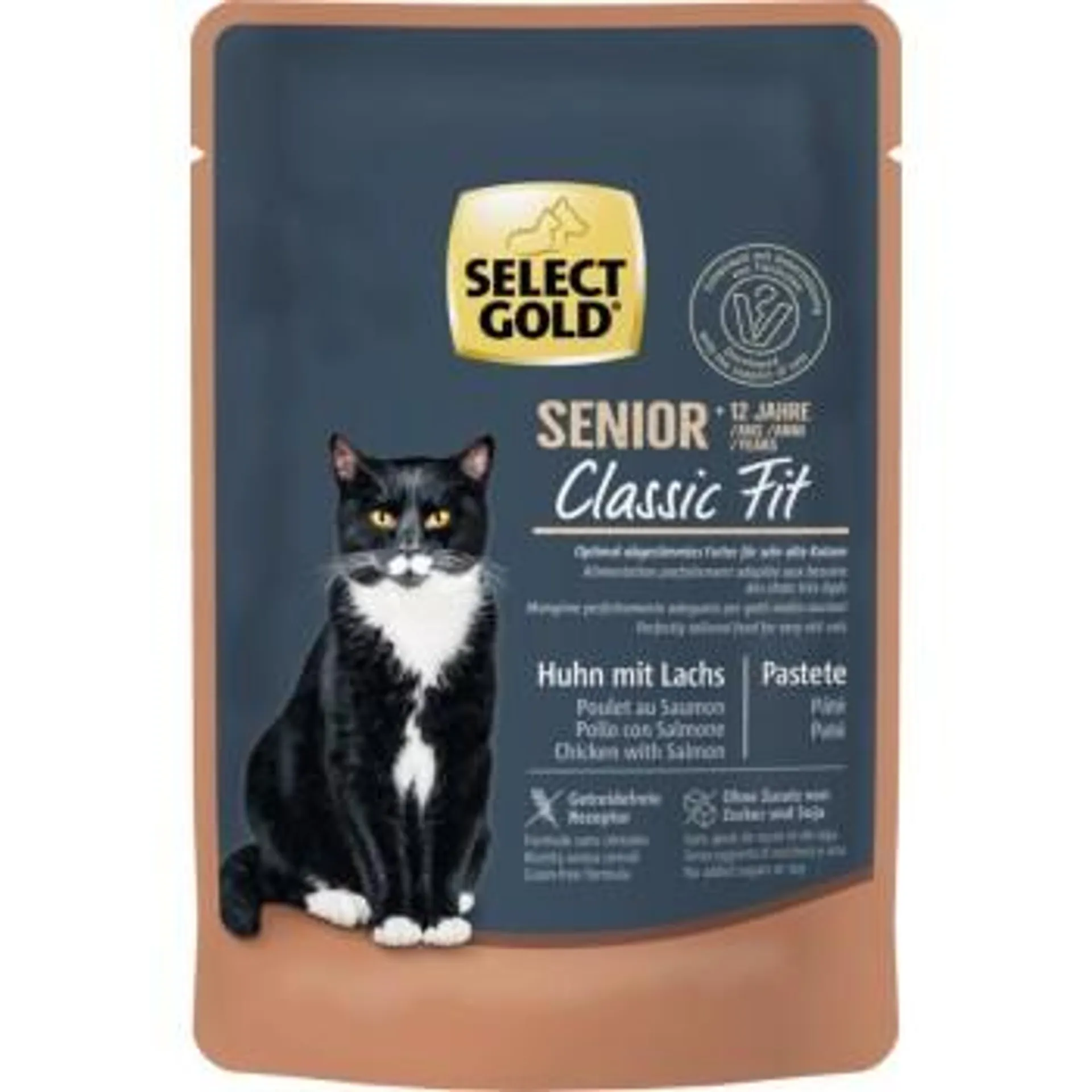 SELECT GOLD Senior +12 Huhn & Lachs 12x85 g