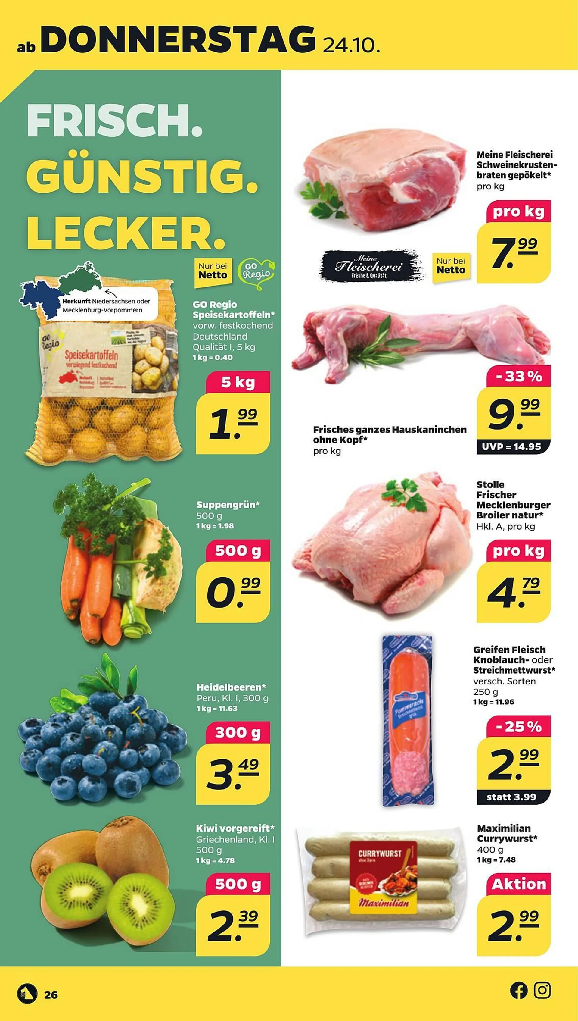 NETTO Prospekt von 21. Oktober bis 26. Oktober 2024 - Prospekt seite 26