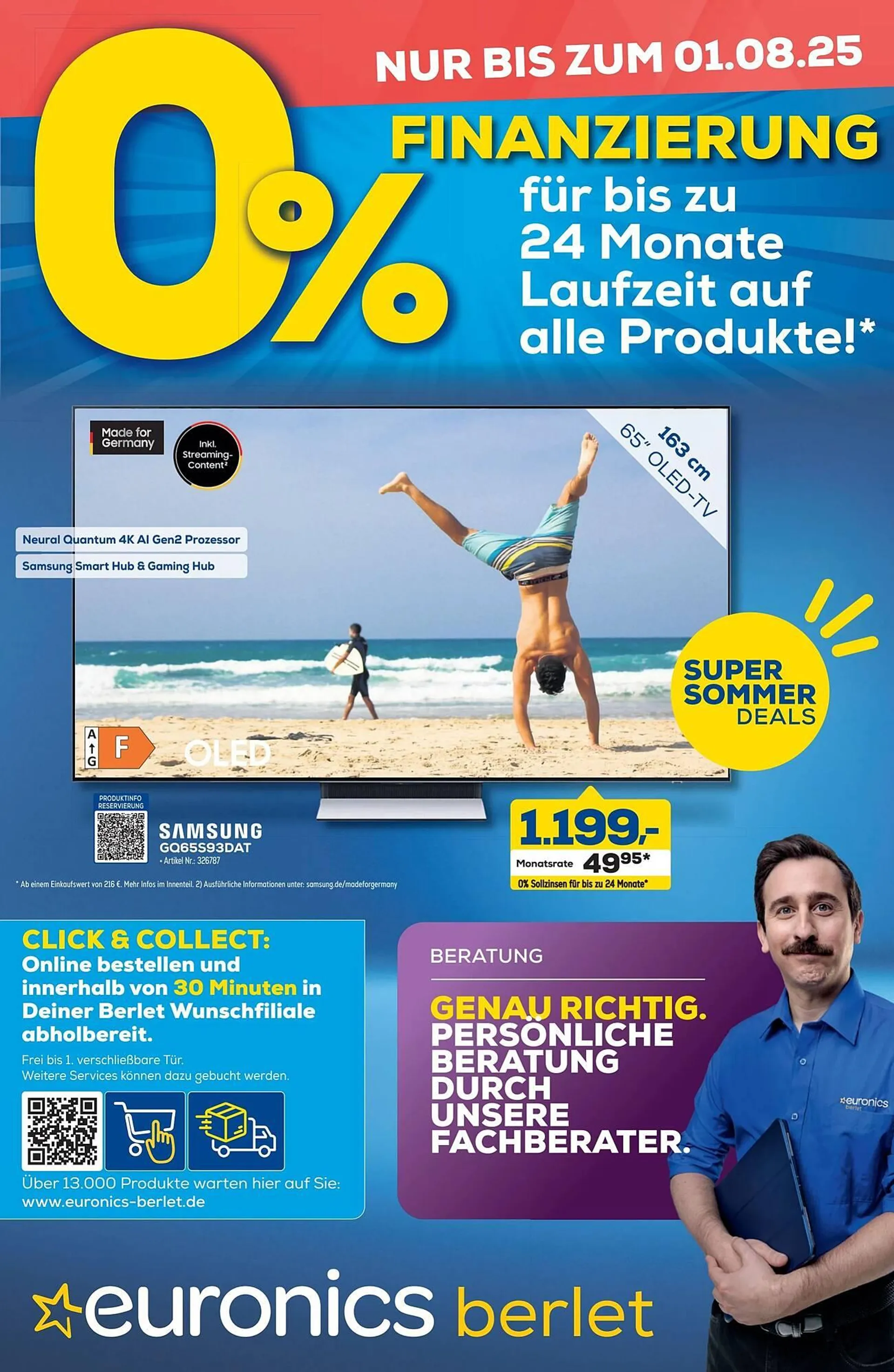 Euronics Berlet Prospekt von 24. Juli bis 2. August 2025 - Prospekt seite 1