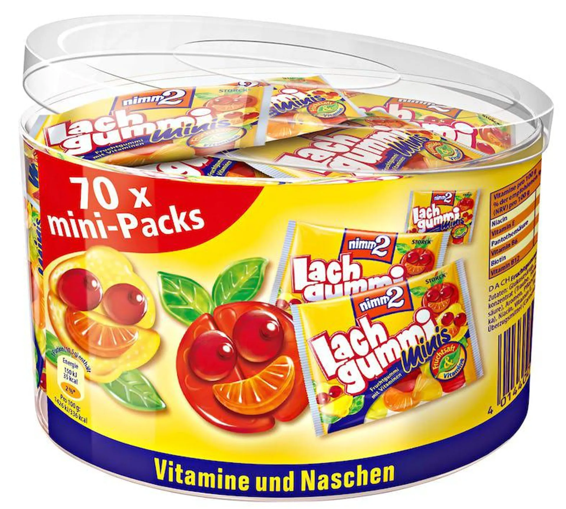 Nimm 2 Lachgummi Minibeutel 70 x 10,5 g (735 g)