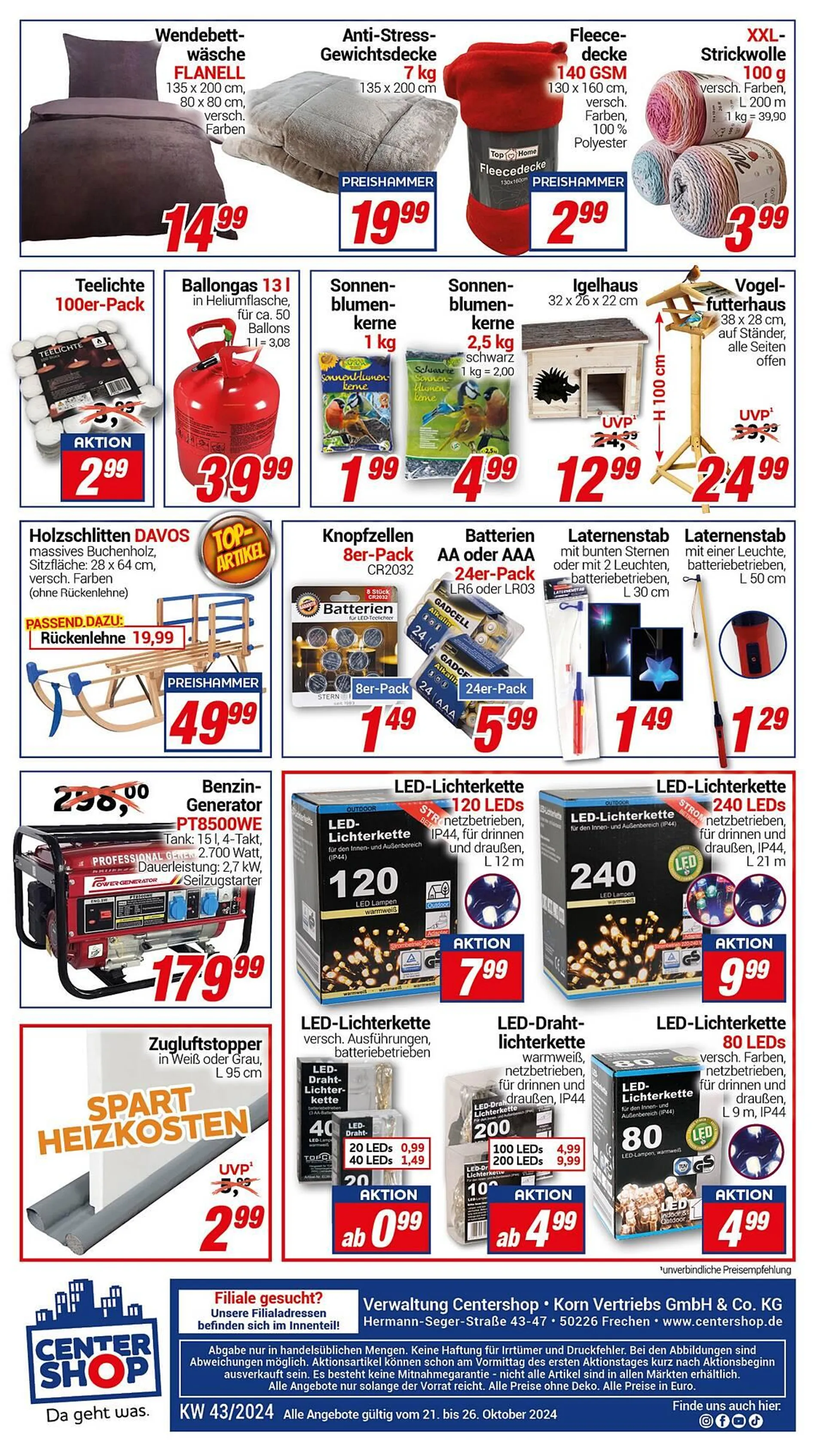 CENTERSHOP Prospekt von 21. Oktober bis 26. Oktober 2024 - Prospekt seite 16