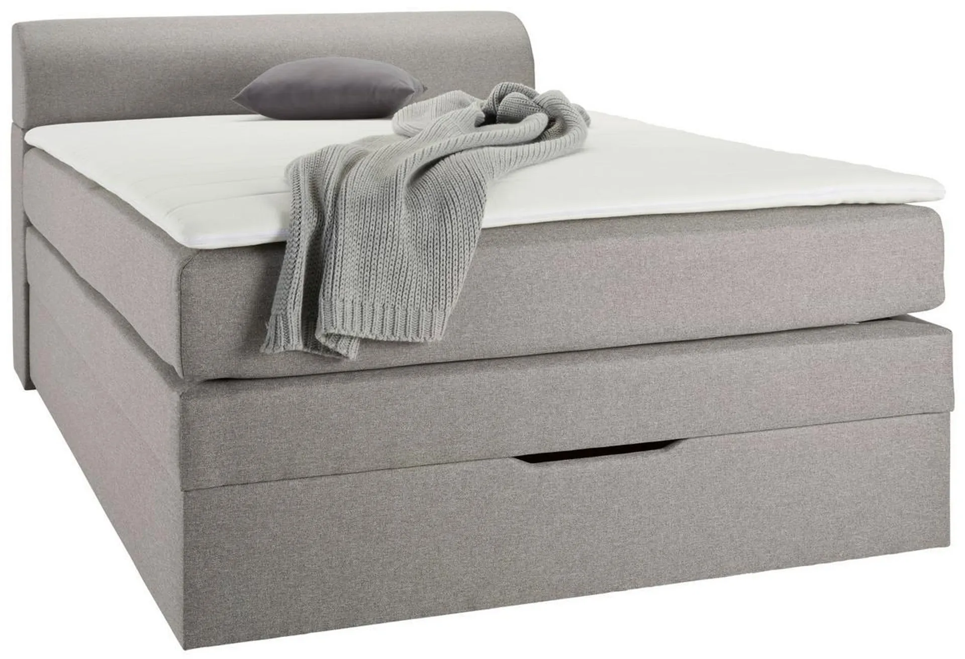 Boxspringbett Flexi 2 in Grau ca. 140x200cm