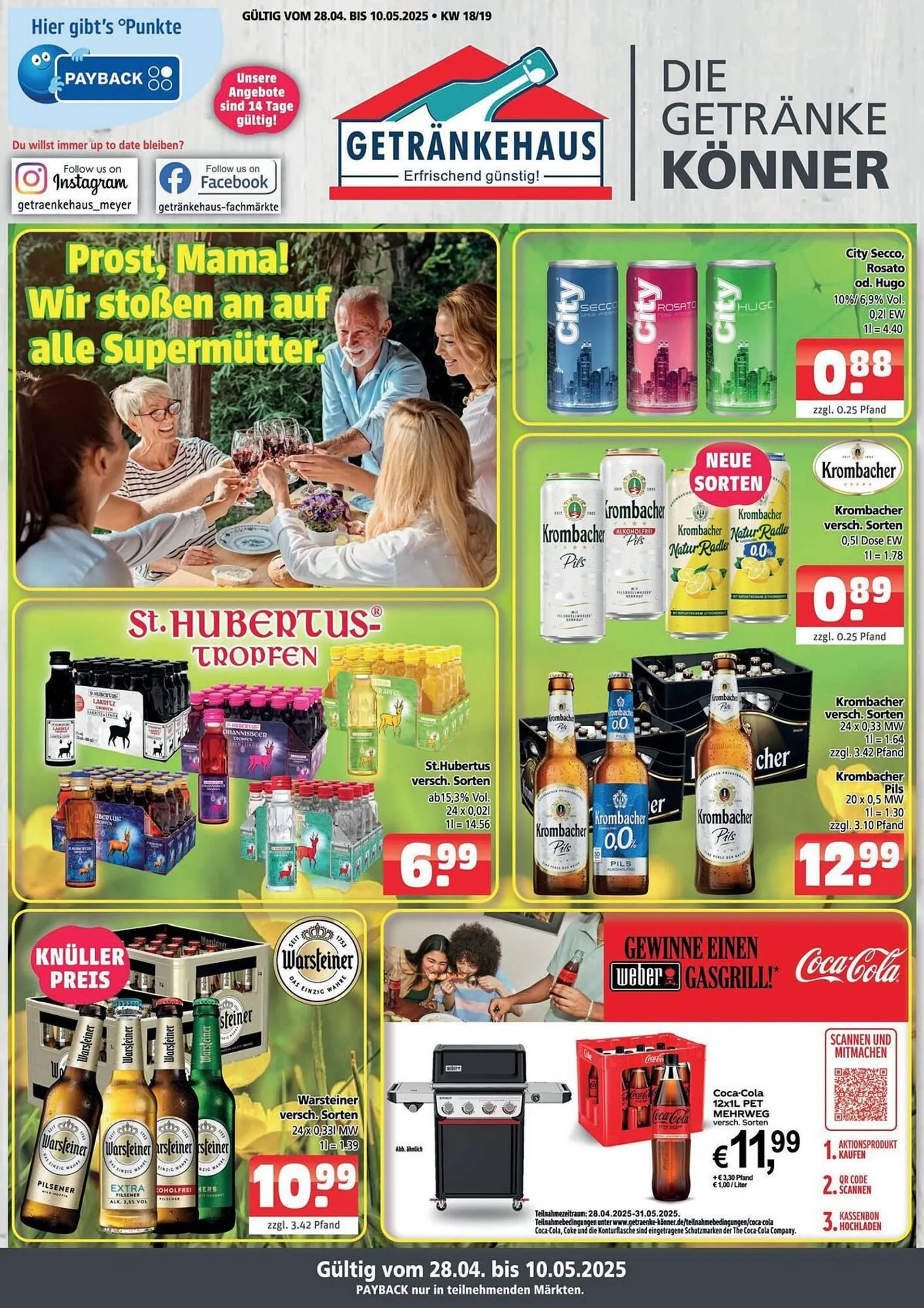 Getränkehaus Prospekt von 28. April bis 10. Mai 2025 - Prospekt seite 1
