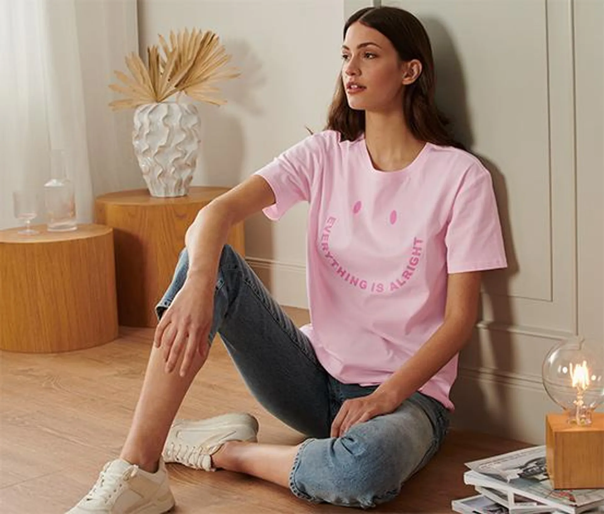 T-Shirt mit Statement-Print