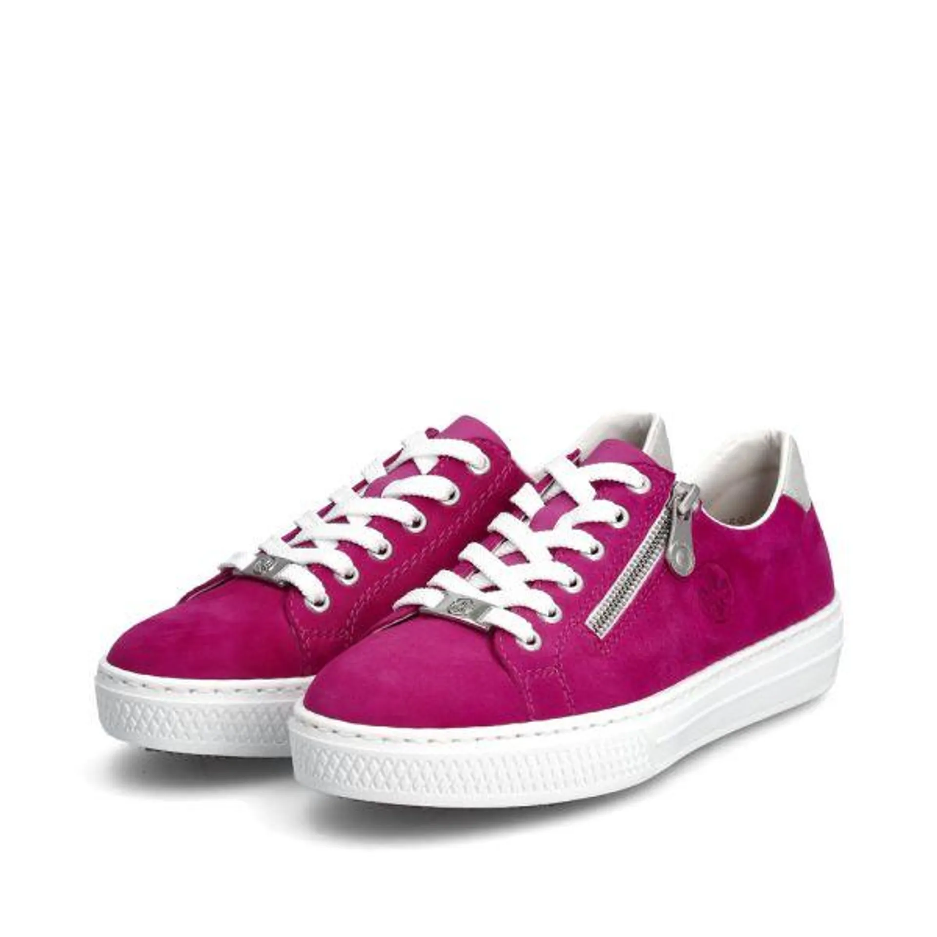 Rieker Damen-Schnürhalbschuh Fuchsia-Pink-Weiß