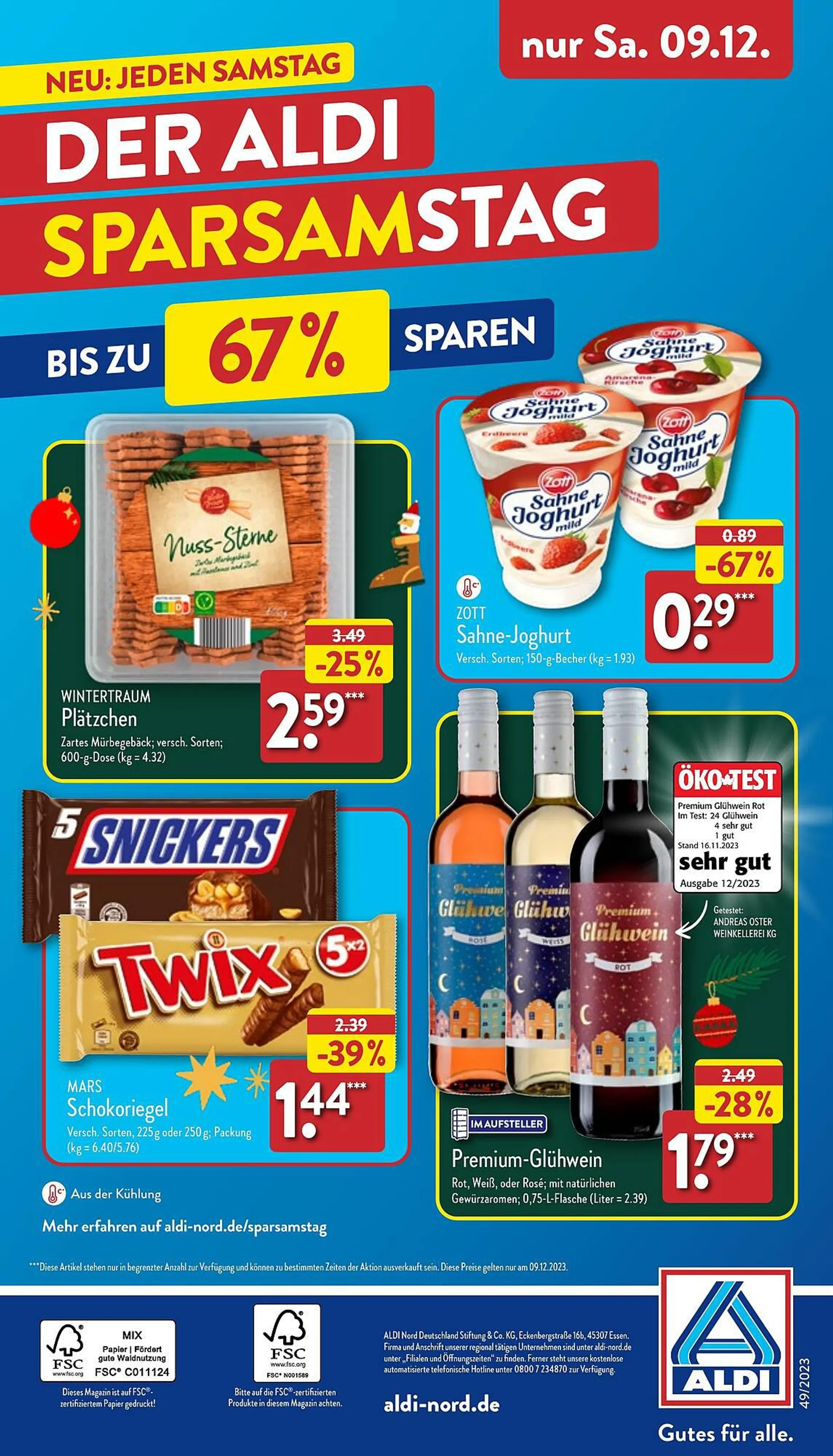 Aldi Nord Prospekt von 4. Dezember bis 9. Dezember 2023 - Prospekt seite 44