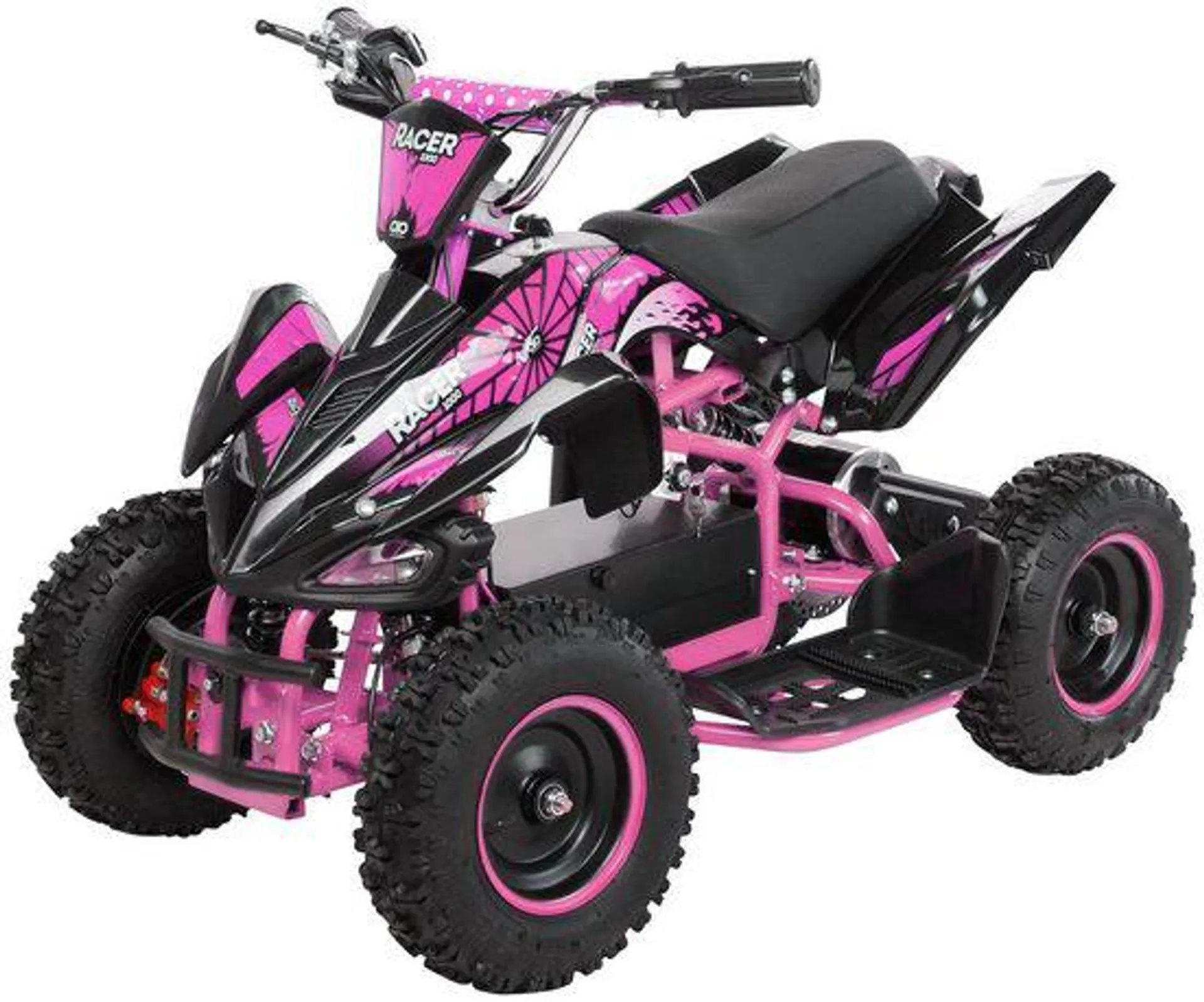 Actionbikes Motors Elektro-Kinderquad Mini Kinder Elektroquad Racer 1000 W 36 V, Belastbarkeit 50 kg, (1-tlg), bis 50 kg - Scheibenbremsen - Safety Touch System Fußschalter