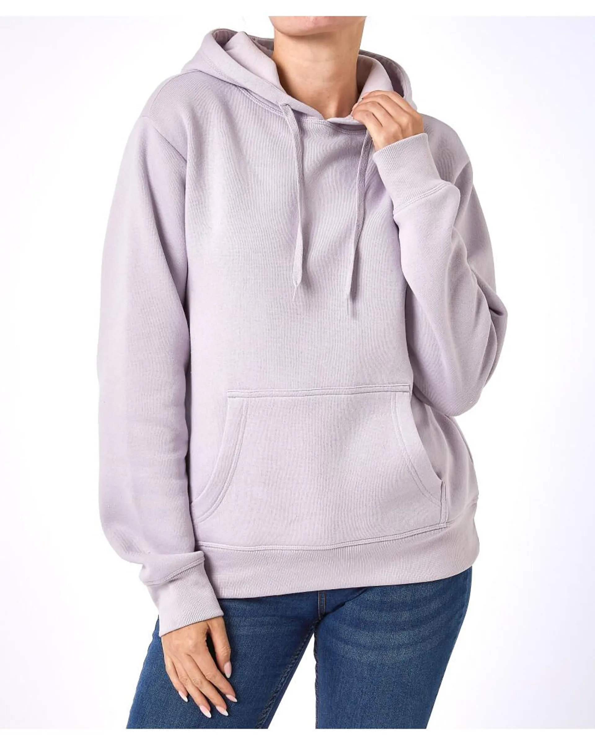 Fliederfarbenes Sweatshirt Janina, Kapuze