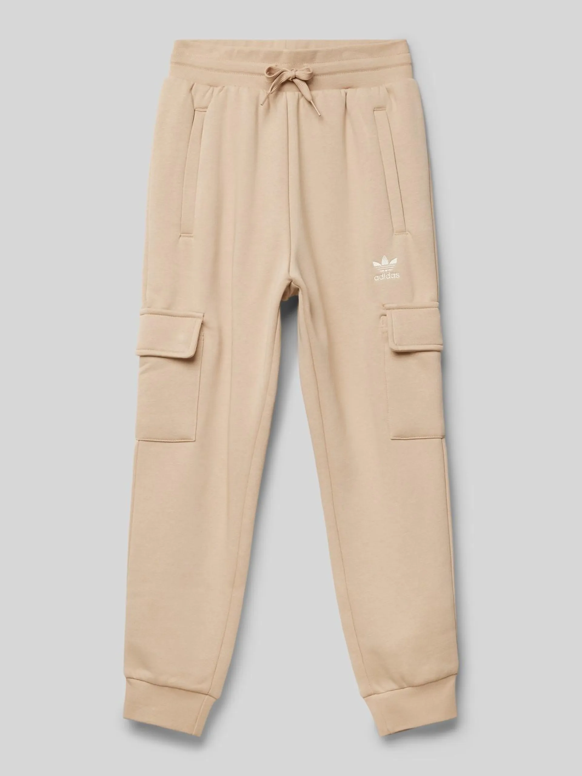 Regular Fit Sweatpants mit Cargotaschen in beige