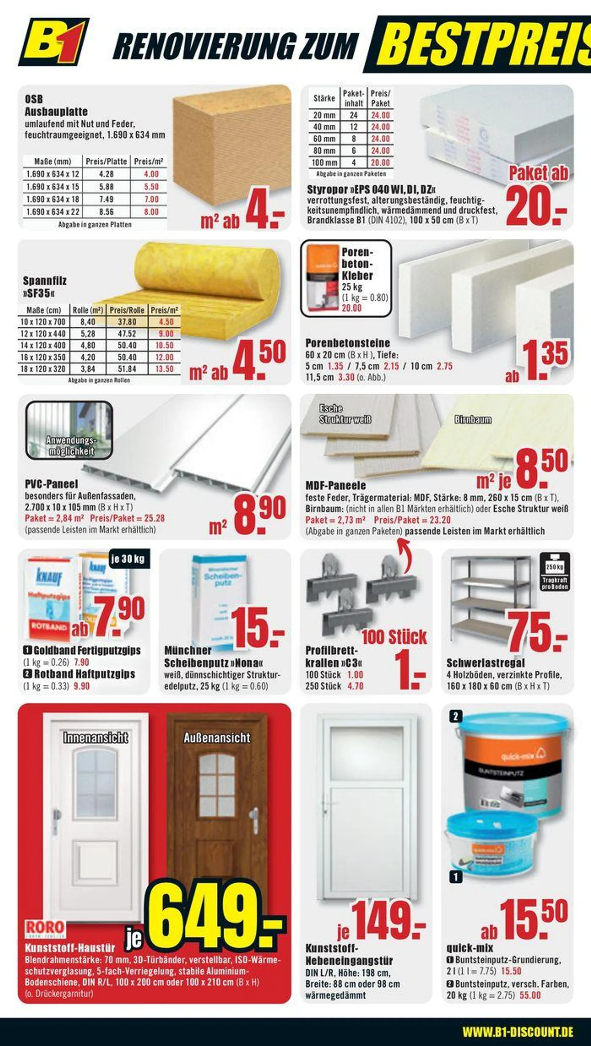 B1 Discount Baumarkt flugblatt von 21. September bis 5. Oktober 2024 - Prospekt seite 4