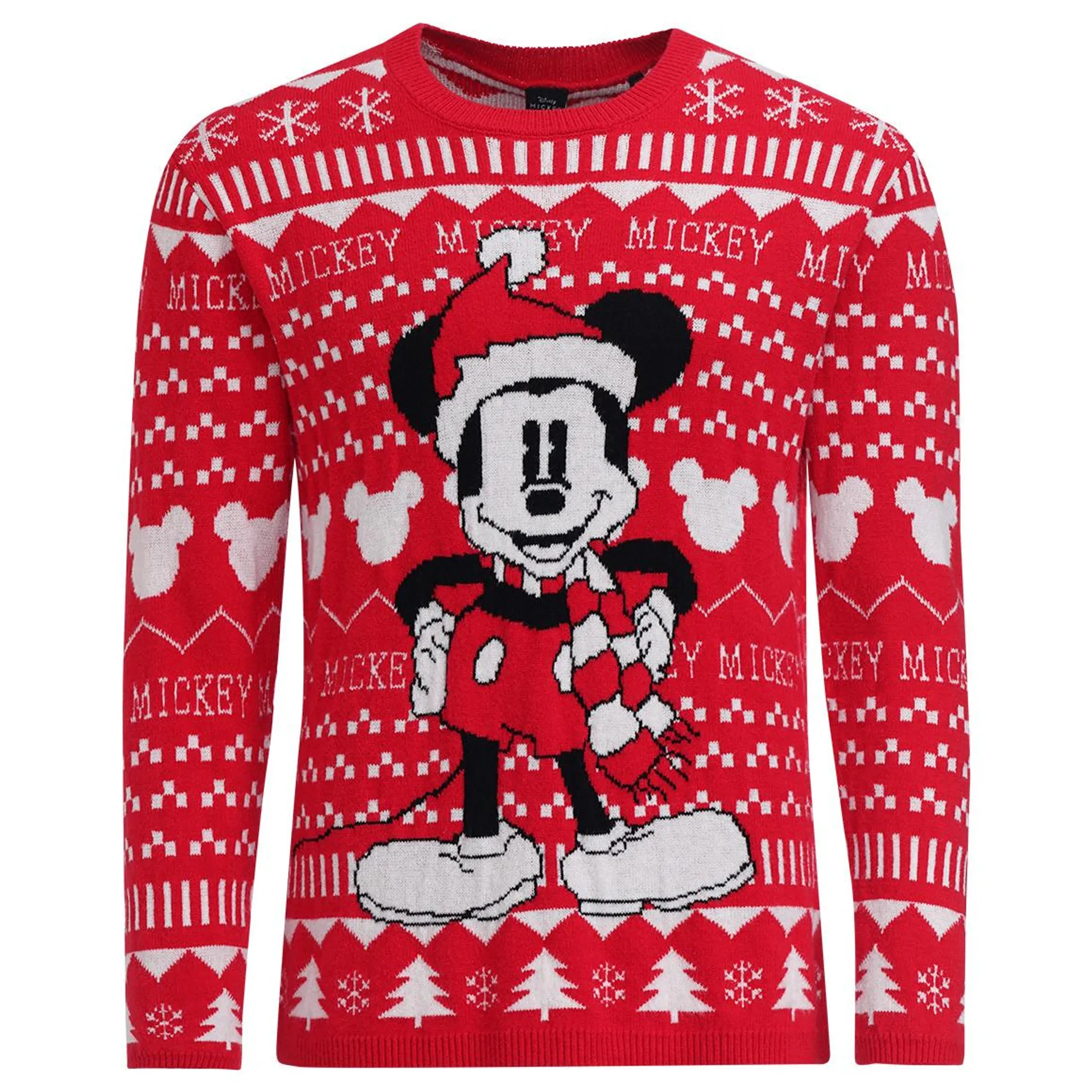 Micky Maus Weihnachtsstrickpullover