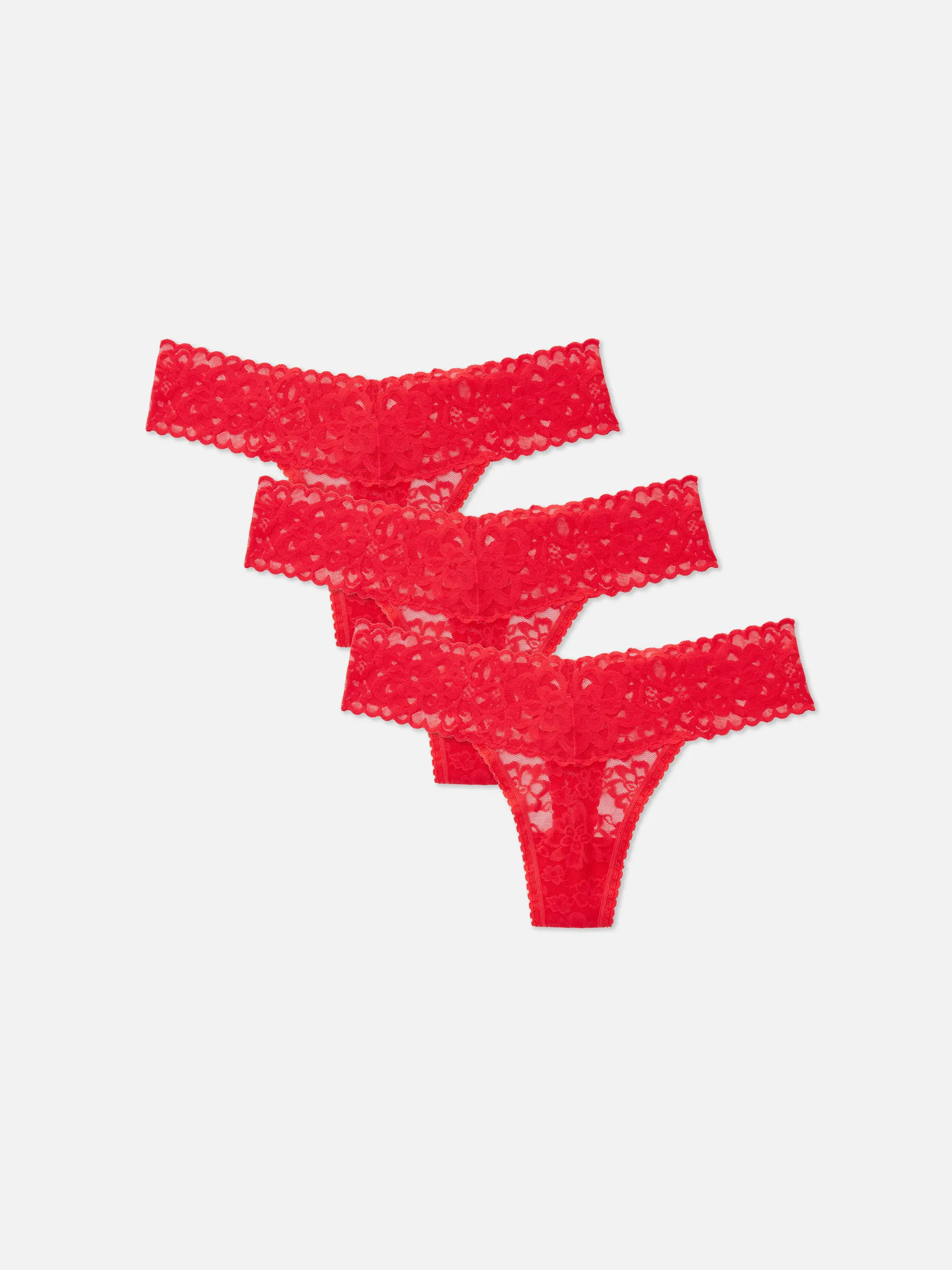 3pk Fashion Bandeau Lace Thongs