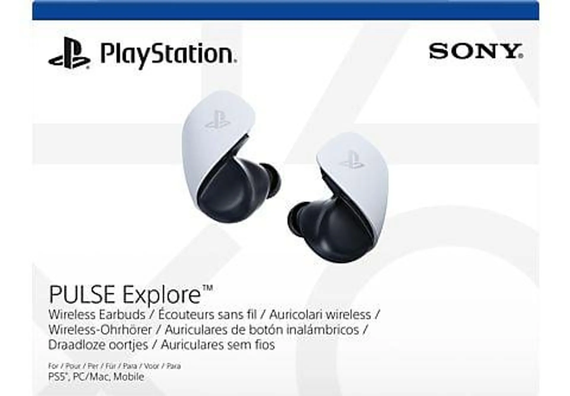 SONY Pulse Explore, In-ear Gaming-Ohrhöhrer Bluetooth Weiß / Schwarz