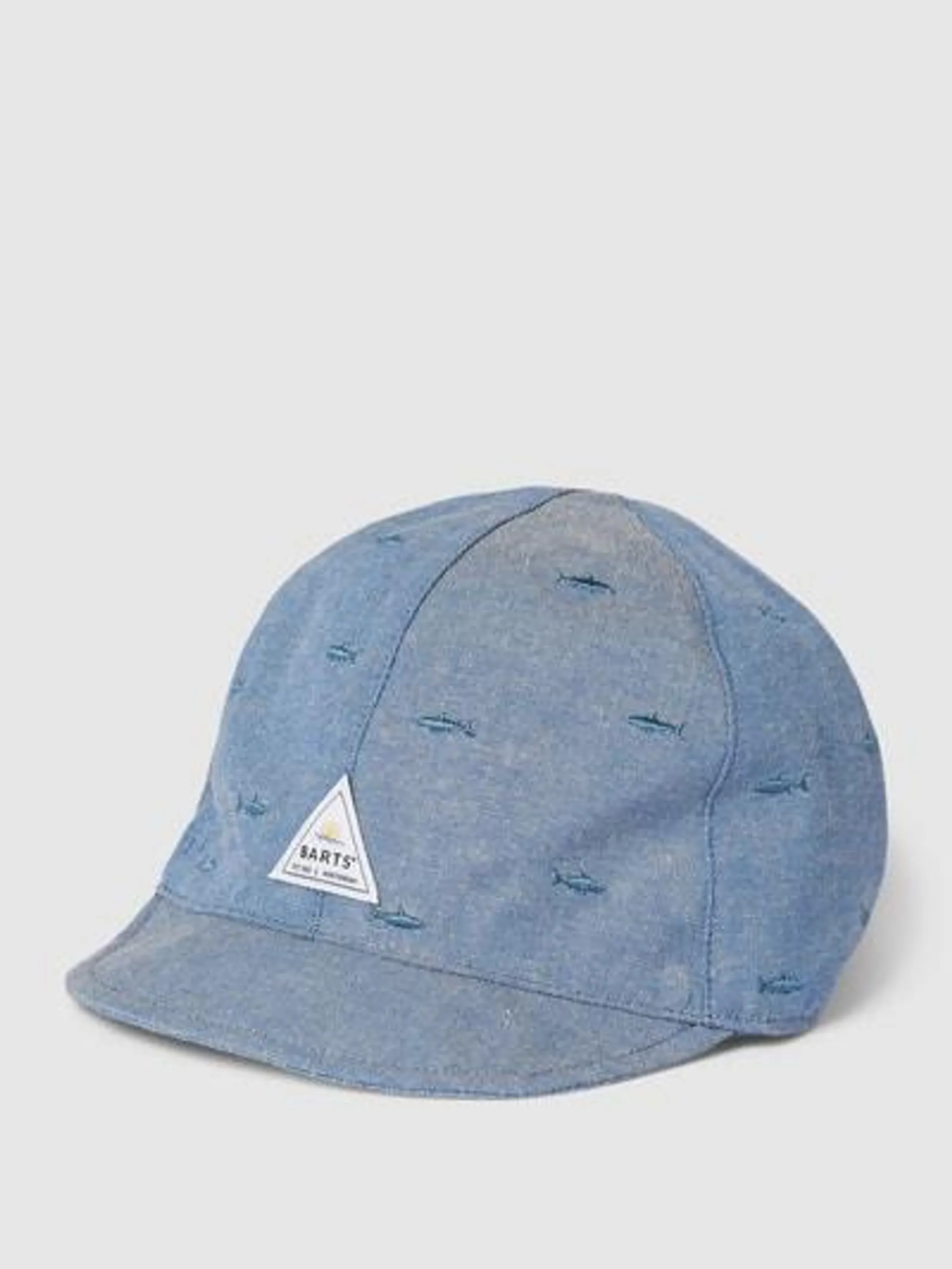 Cap mit Allover-Muster in blau