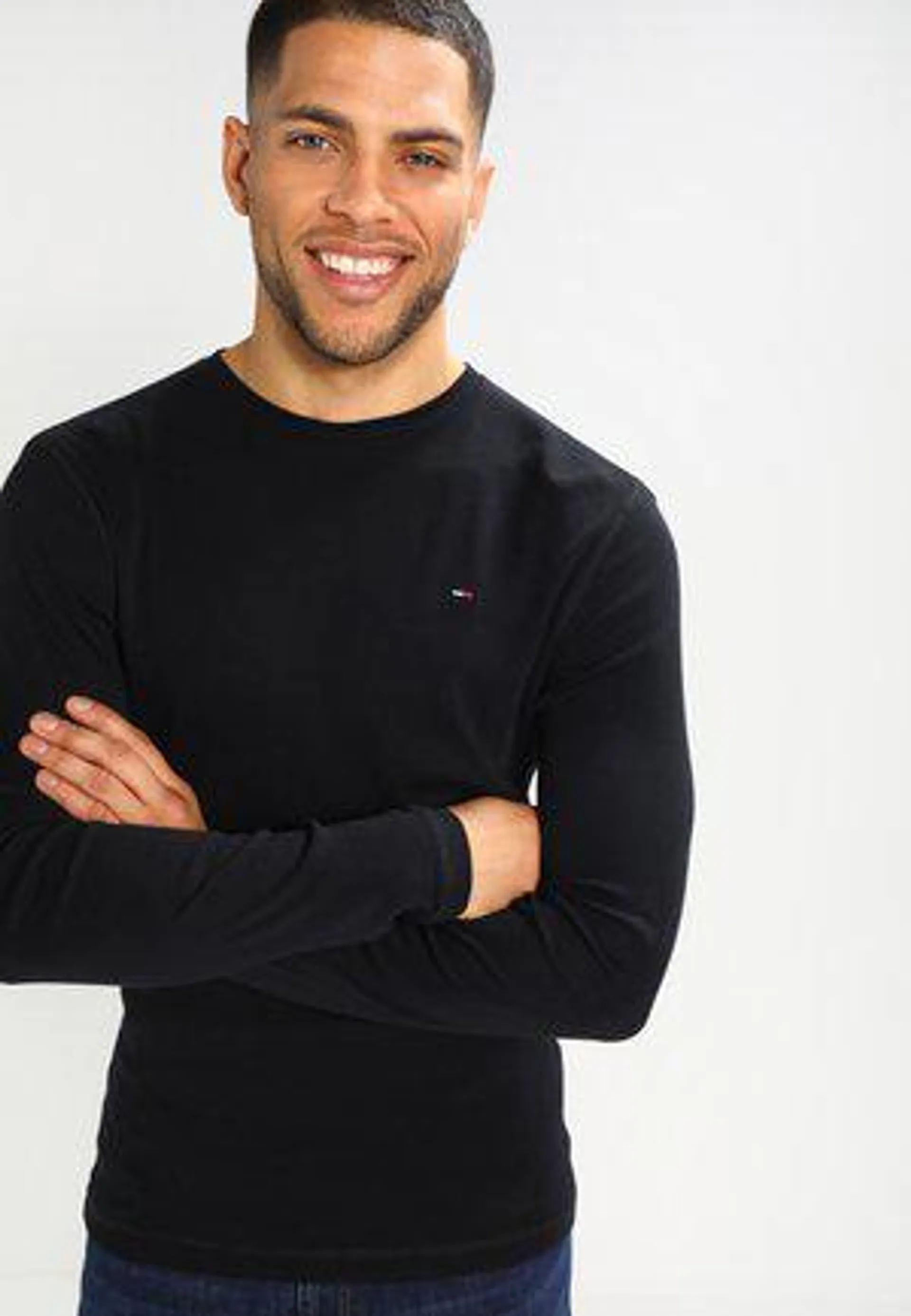 ORIGINAL SLIM FIT - Long sleeved top - black