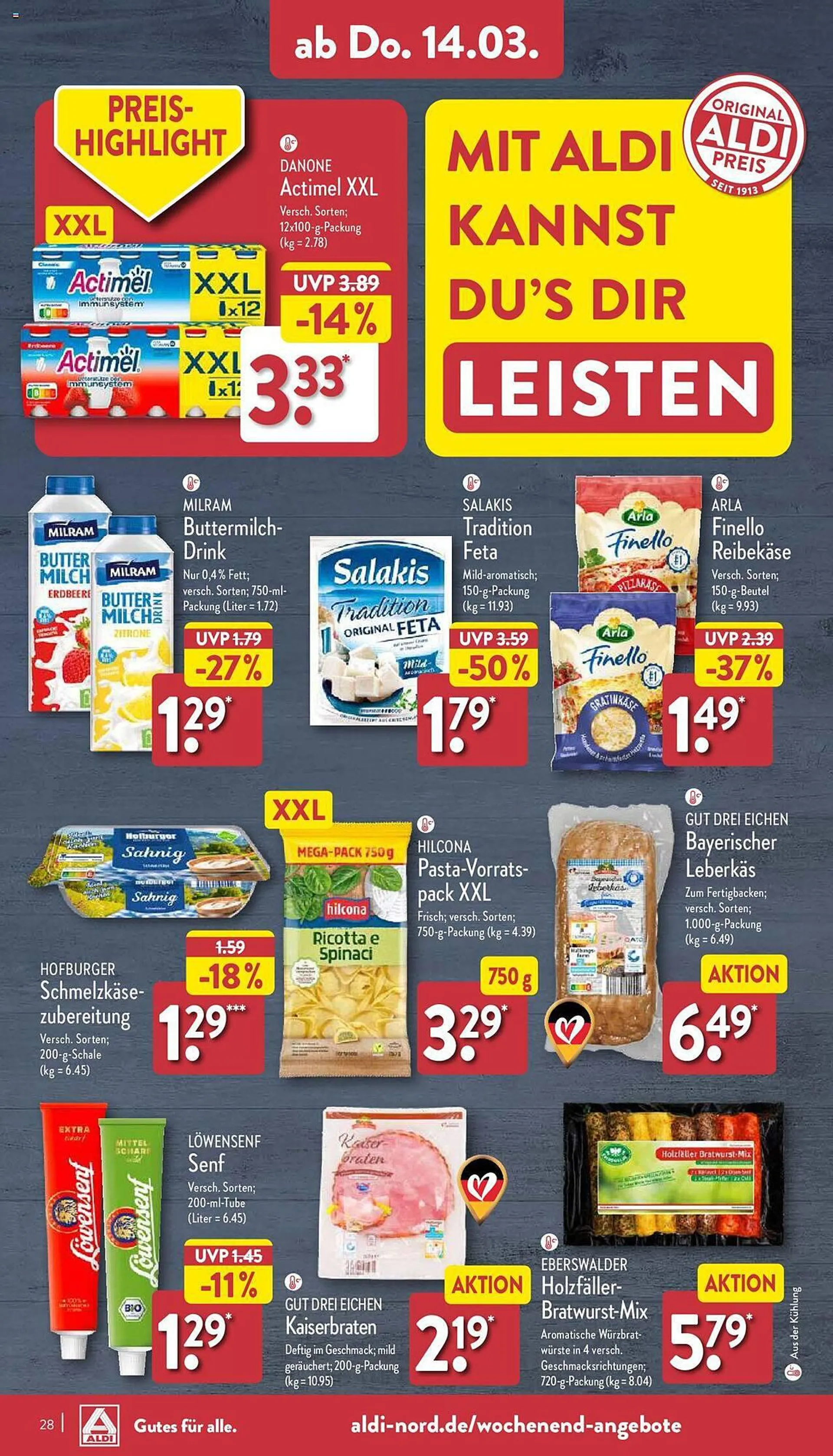 Aldi Nord Prospekt von 11. März bis 16. März 2024 - Prospekt seite 28