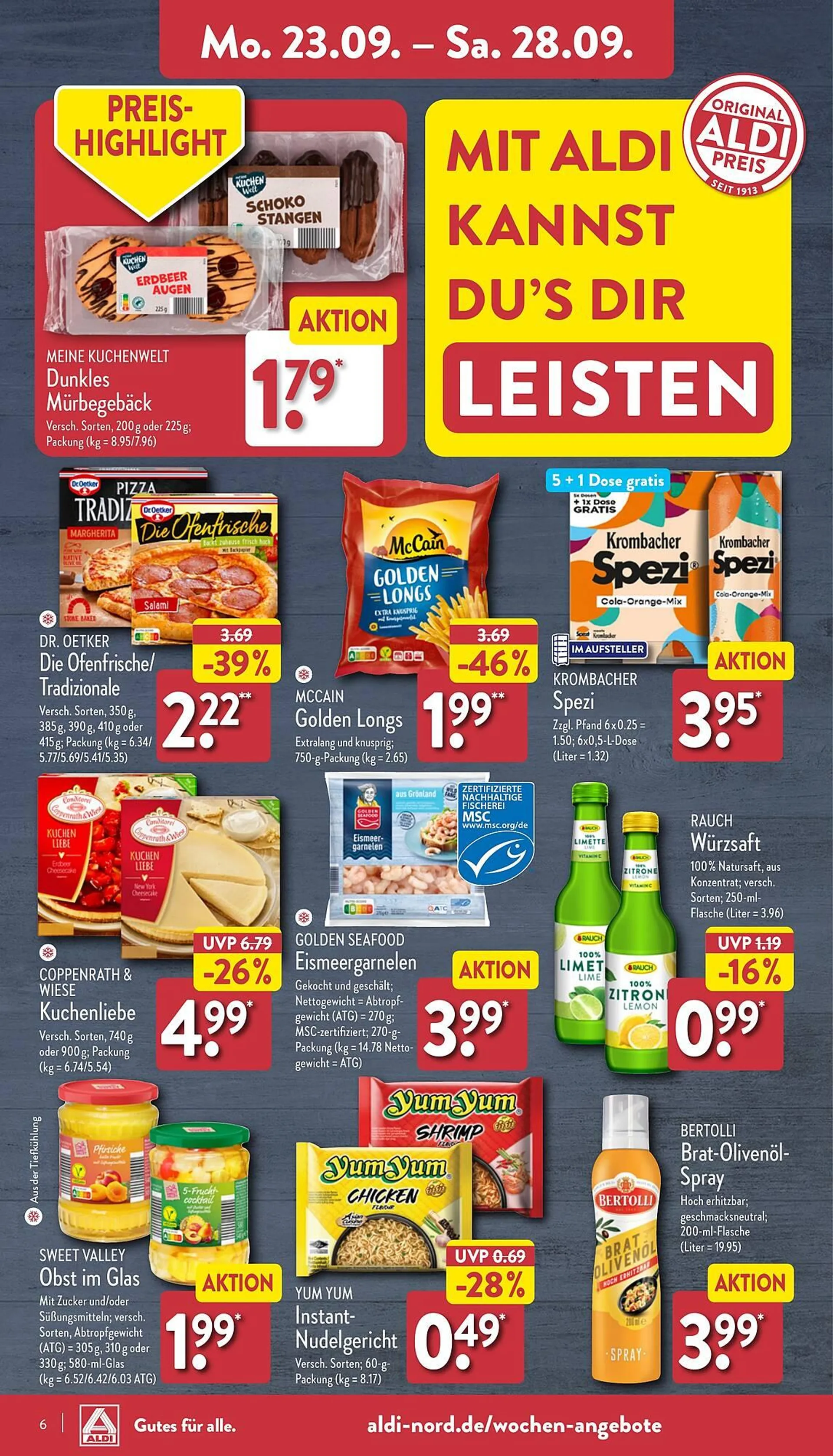 Aldi Nord Prospekt von 23. September bis 28. September 2024 - Prospekt seite 6