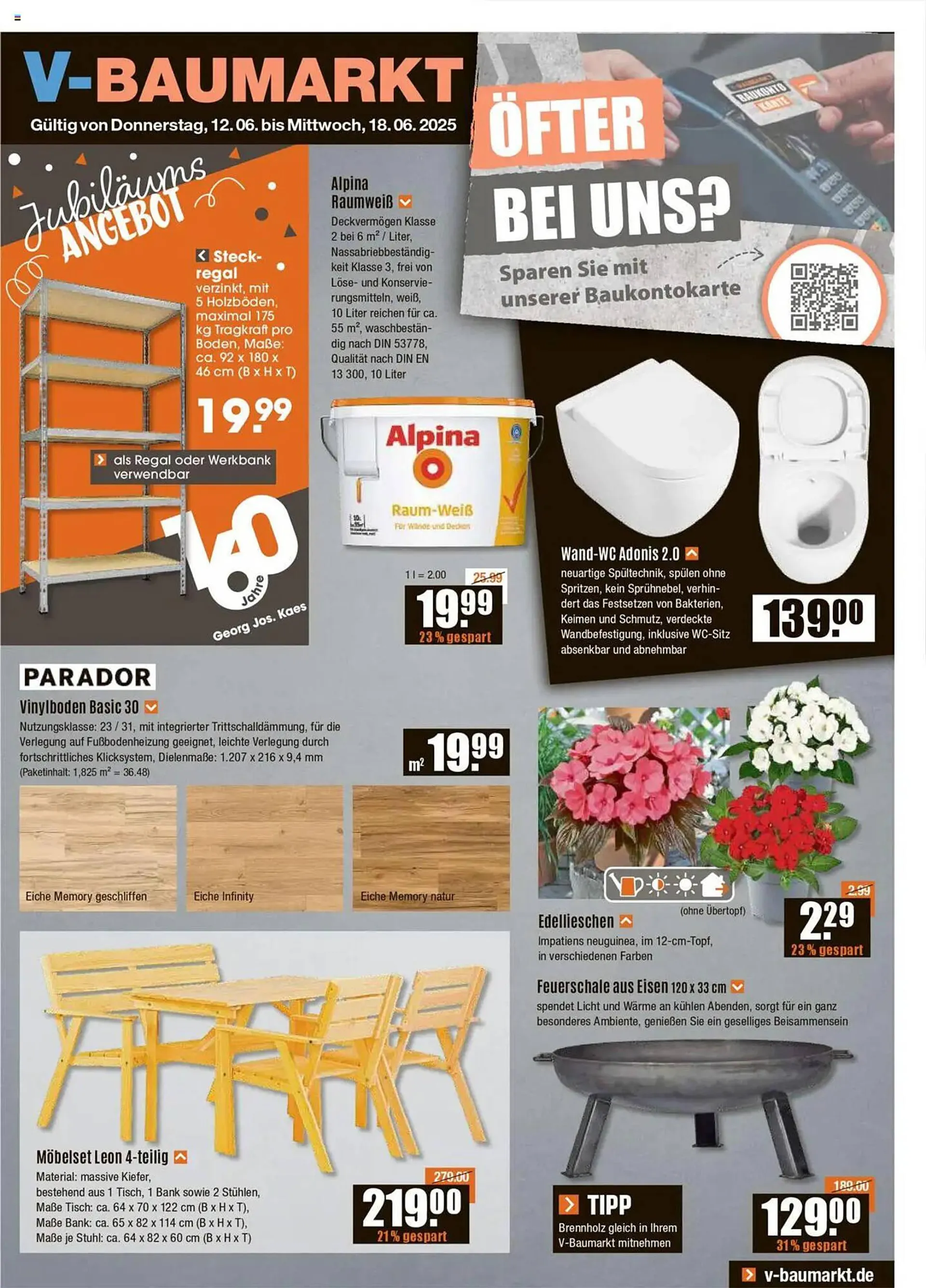 V Baumarkt Prospekt von 12. Juni bis 18. Juni 2025 - Prospekt seite 1