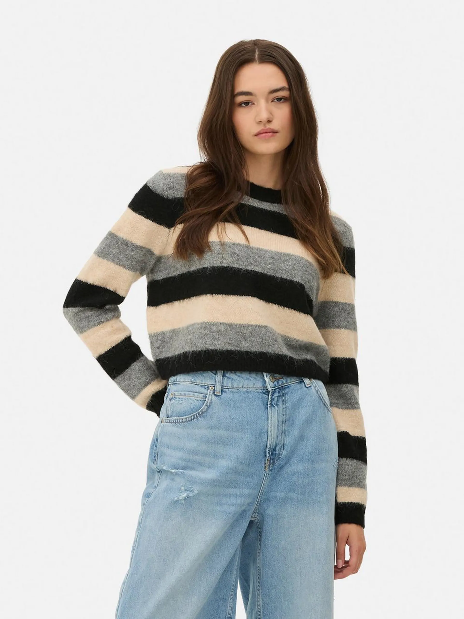 Crew Neck Stripe Jumper