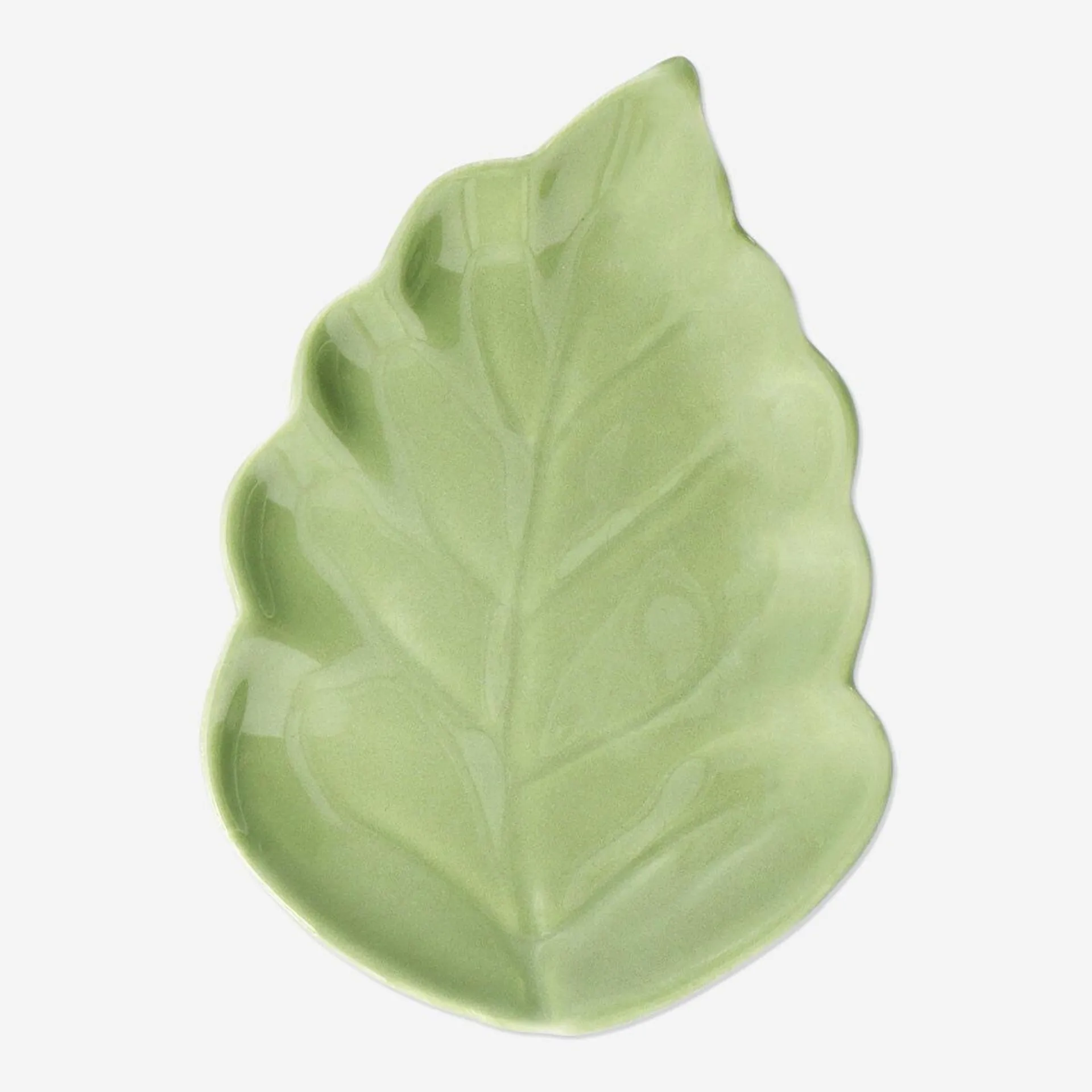 Small Leaf-Shaped Dish - Green