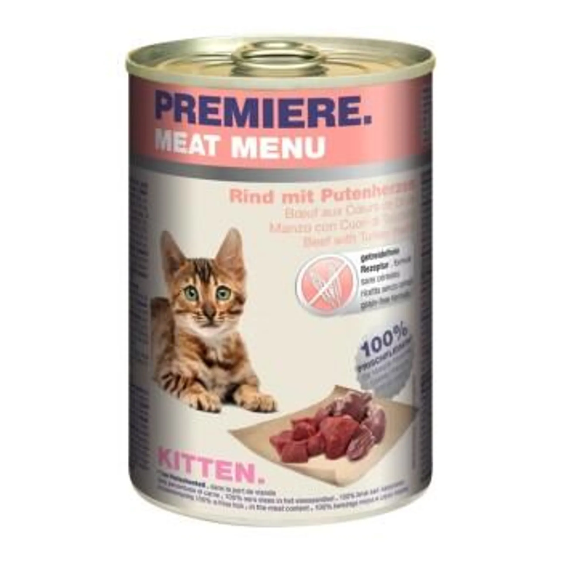 PREMIERE Meat Menu Kitten Rind & Putenherzen 6x400 g