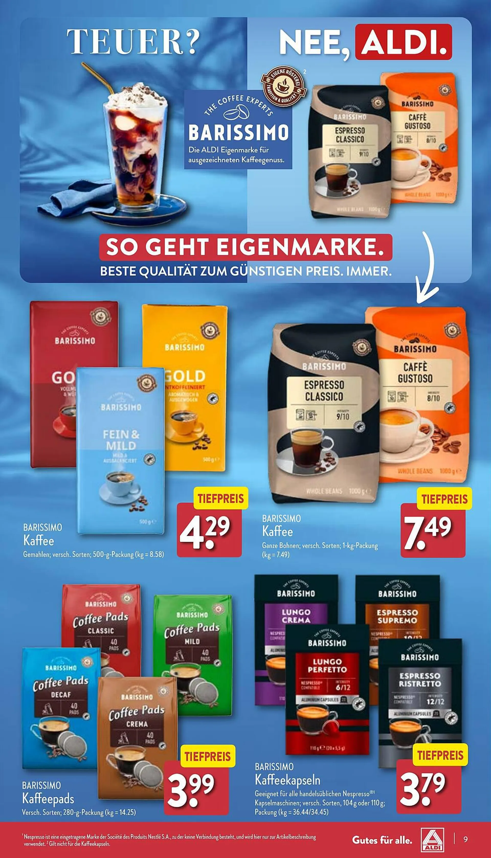 Aldi Nord Prospekt von 29. Januar bis 3. Februar 2024 - Prospekt seite 9