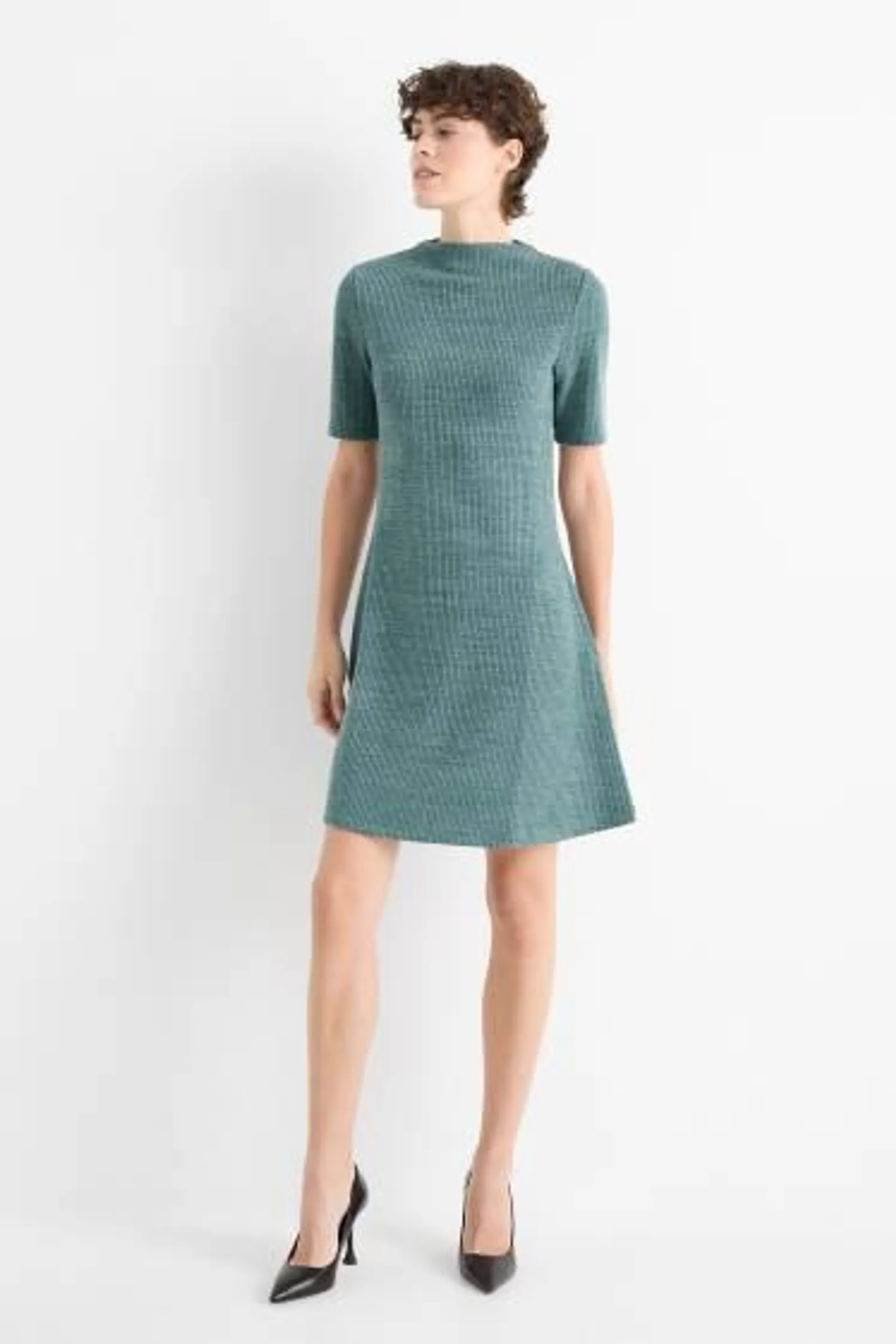 Knitted dress - ribbed