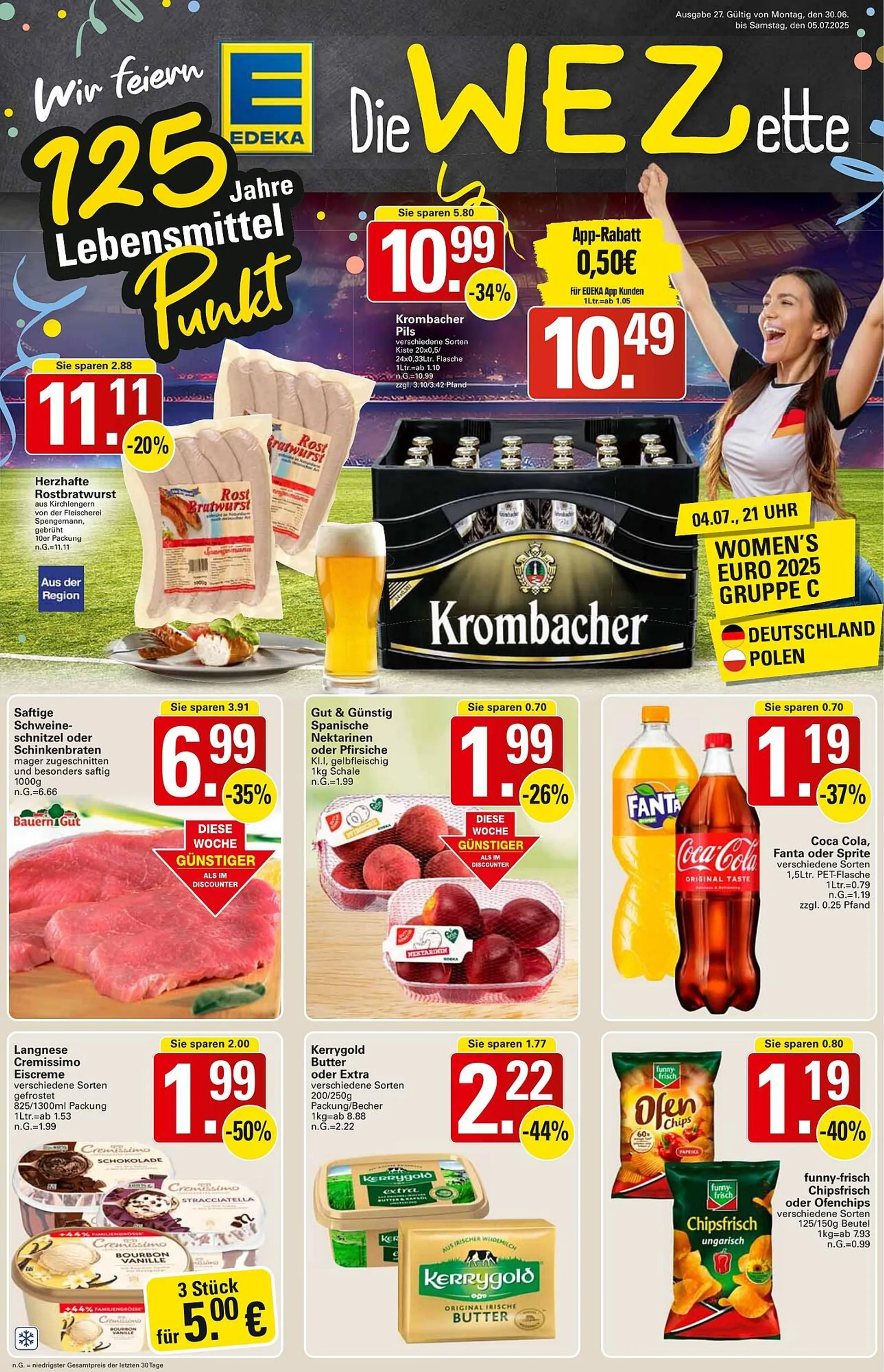 WEZ Prospekt von 30. Juni bis 5. Juli 2025 - Prospekt seite 1