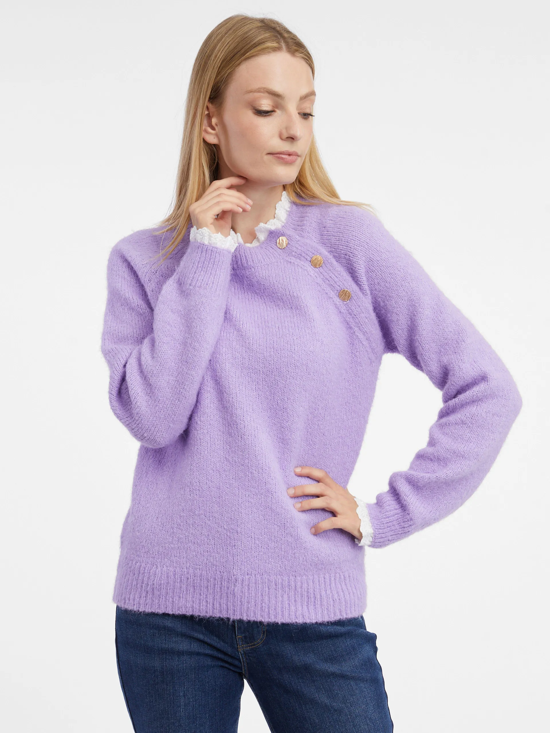 Hellvioletter Damen-Pullover ORSAY