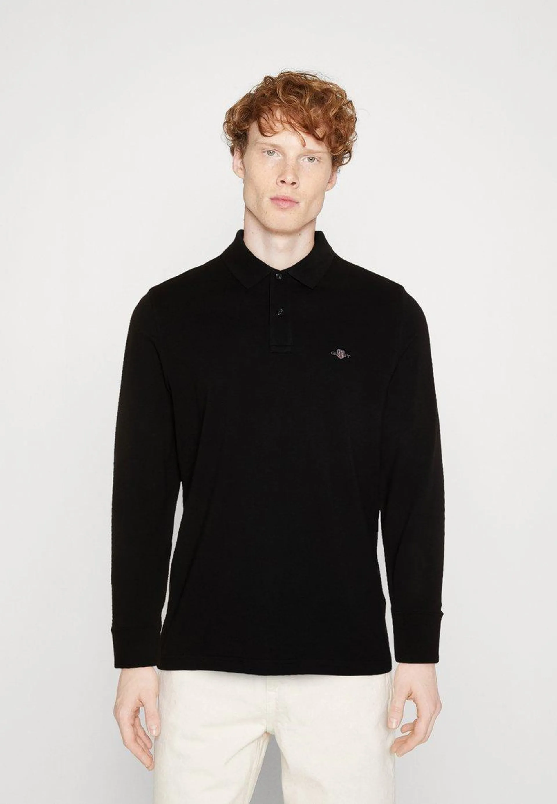 REG SHIELD RUGGER - Polo shirt - black