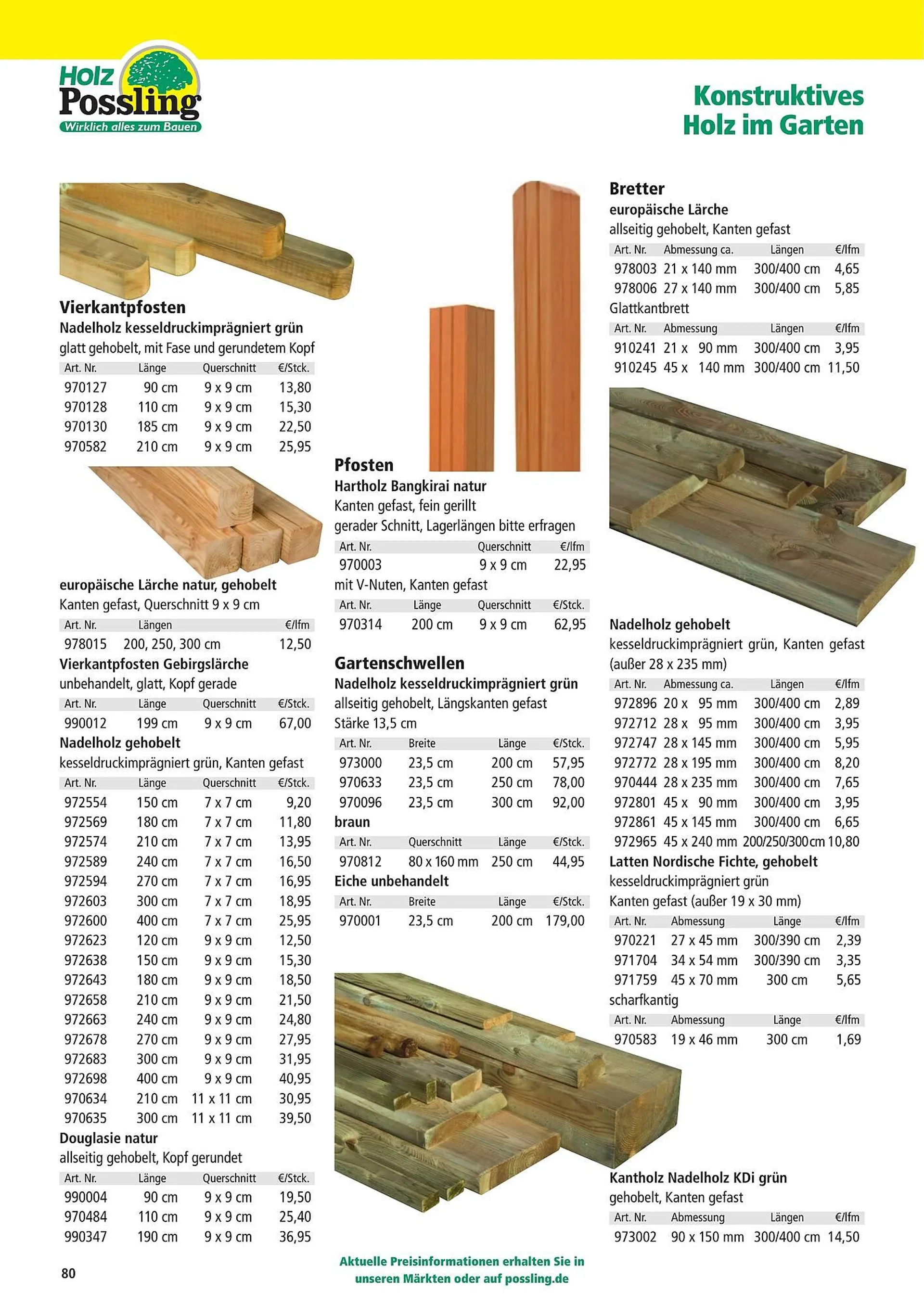 Holz Possling Prospekt von 2. Mai bis 31. Juli 2025 - Prospekt seite 80